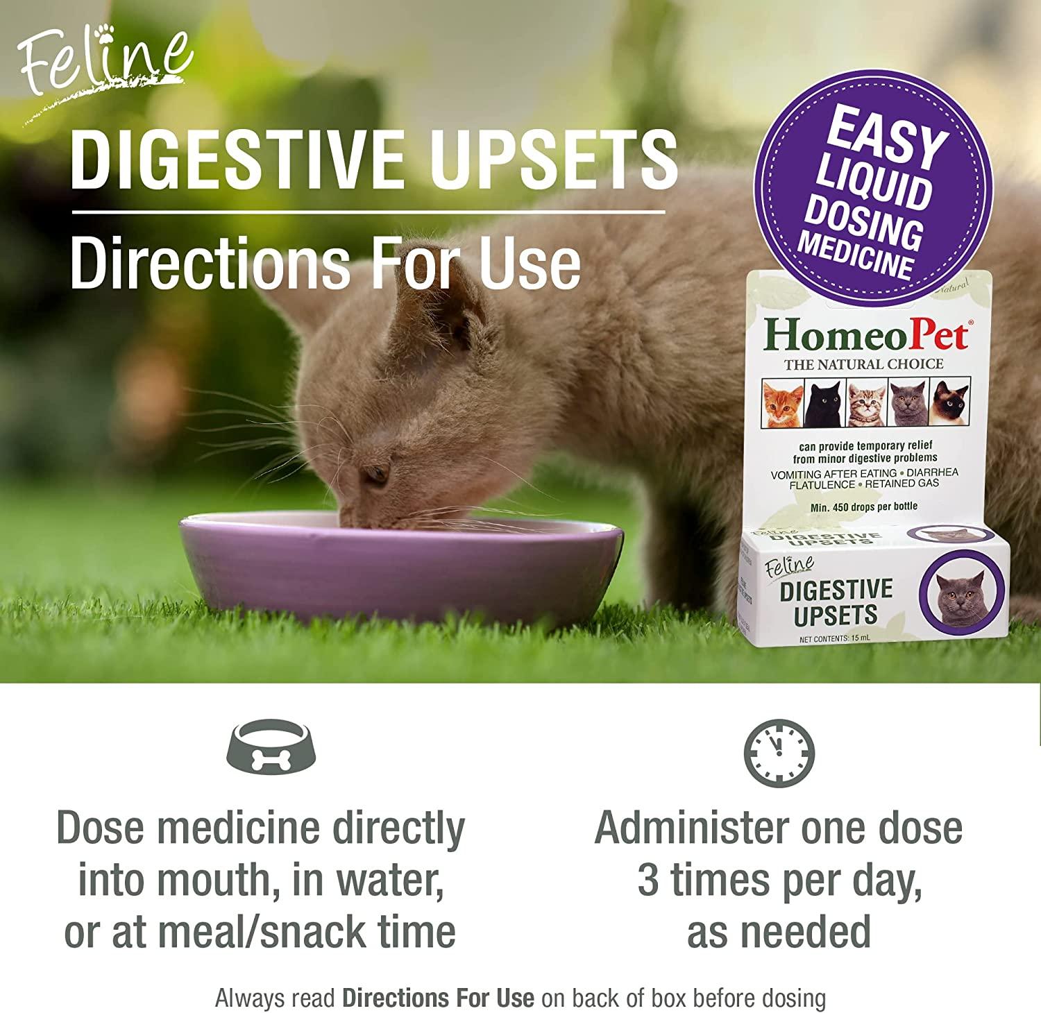 HomeoPet Feline Digestive Upsets, Natural Digestive Supplement for Cats