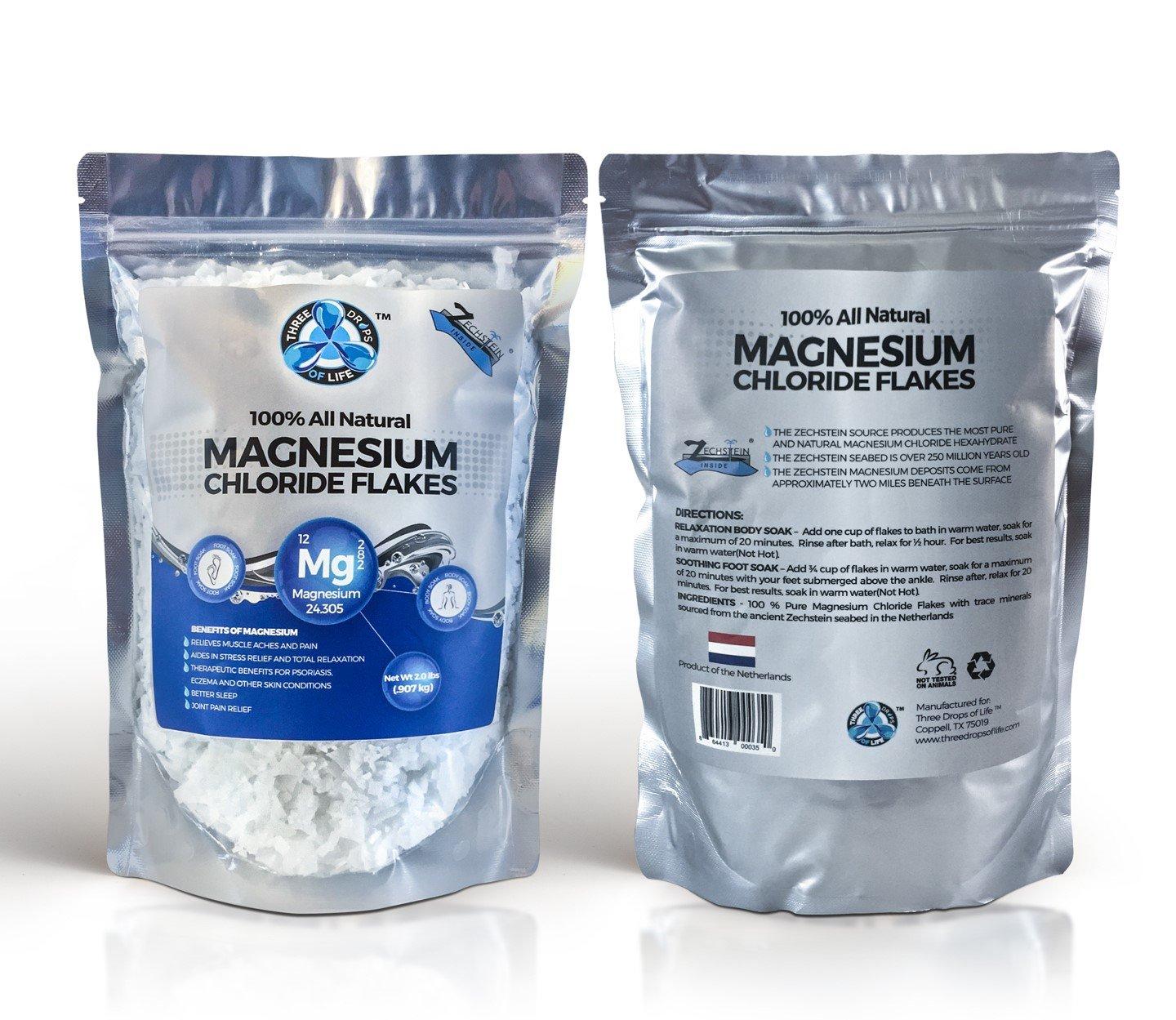 Magnesium Flakes Bath Bulk Sale Discount Deal Pure Zechstein Inside Magnesium Chloride Flakes - 2lb Bulk Bag for
