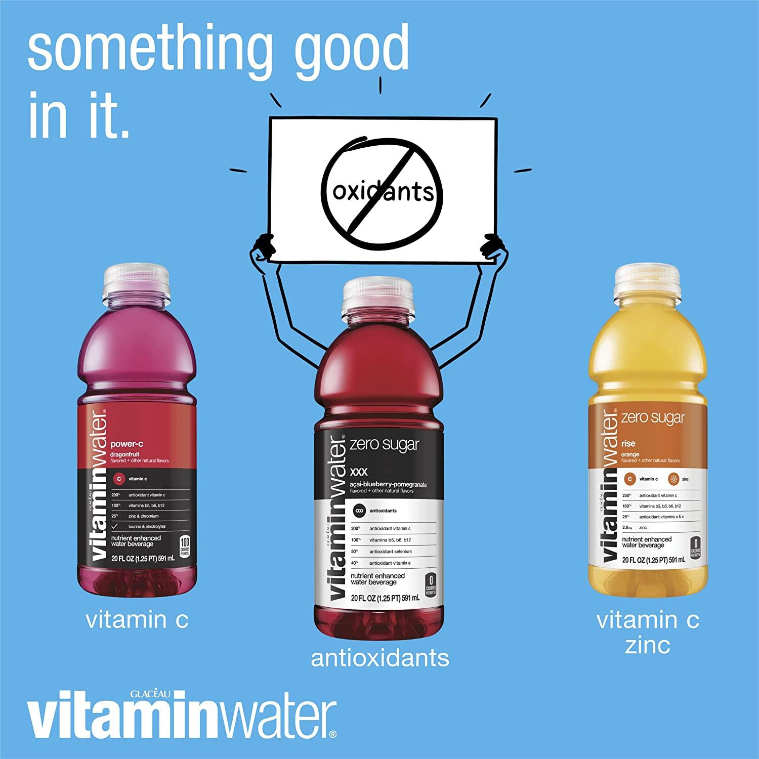 Glaceau Vitamin Water Zero Variety Pack 20 Fl Oz Bottles (Pack of 20