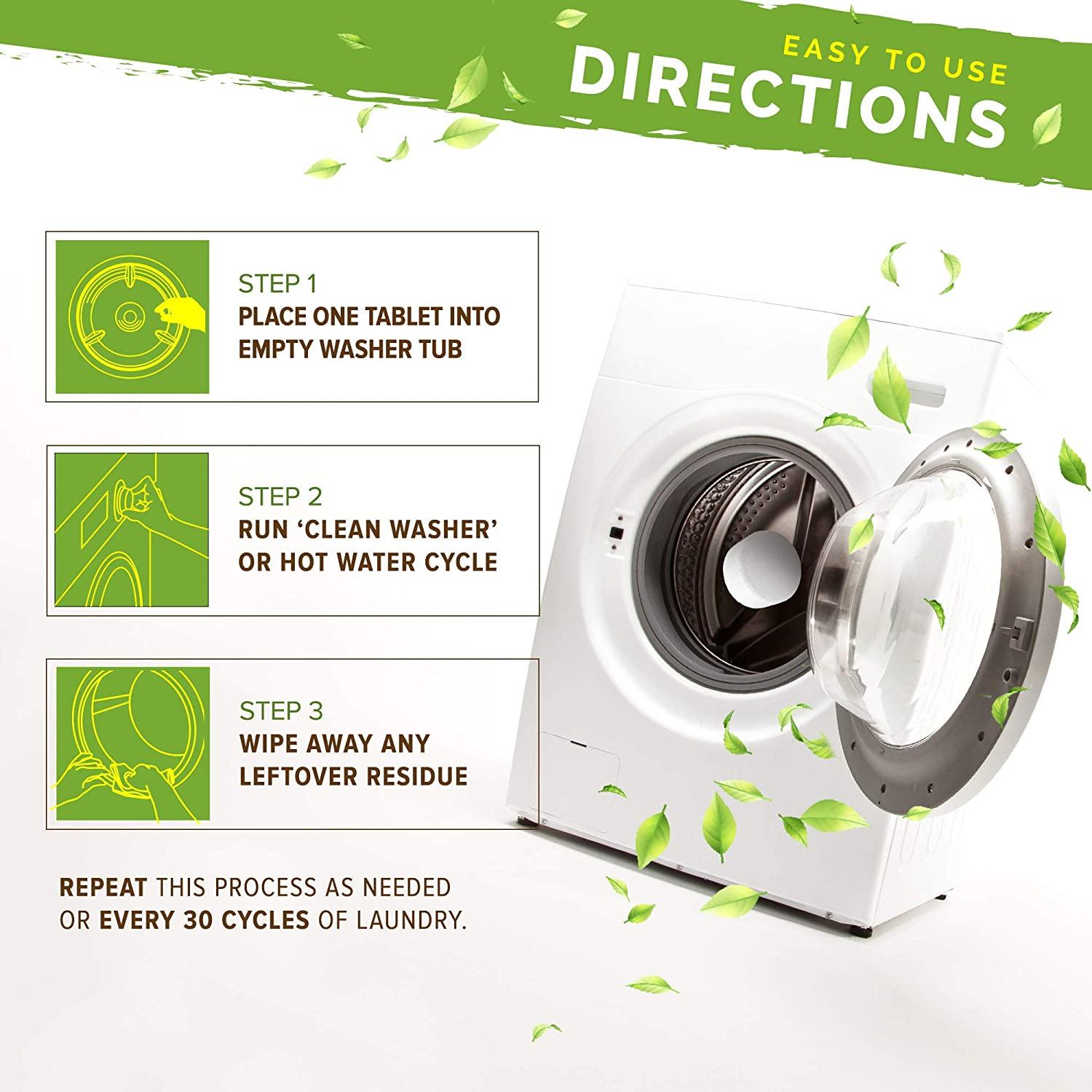 Washing Machine Cleaner by Renuv For Front Load Top Load or HE Slow