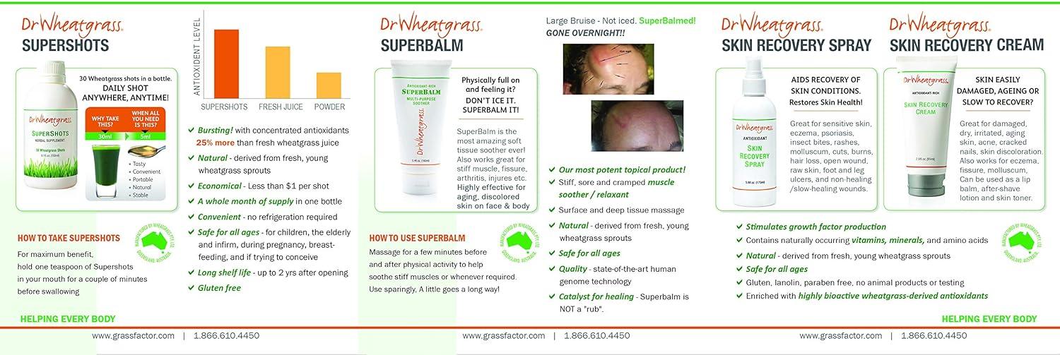 Dr Wheatgrass (Pack of 2) Antioxidant Skin Recovery Cream 85ml (2.87fl