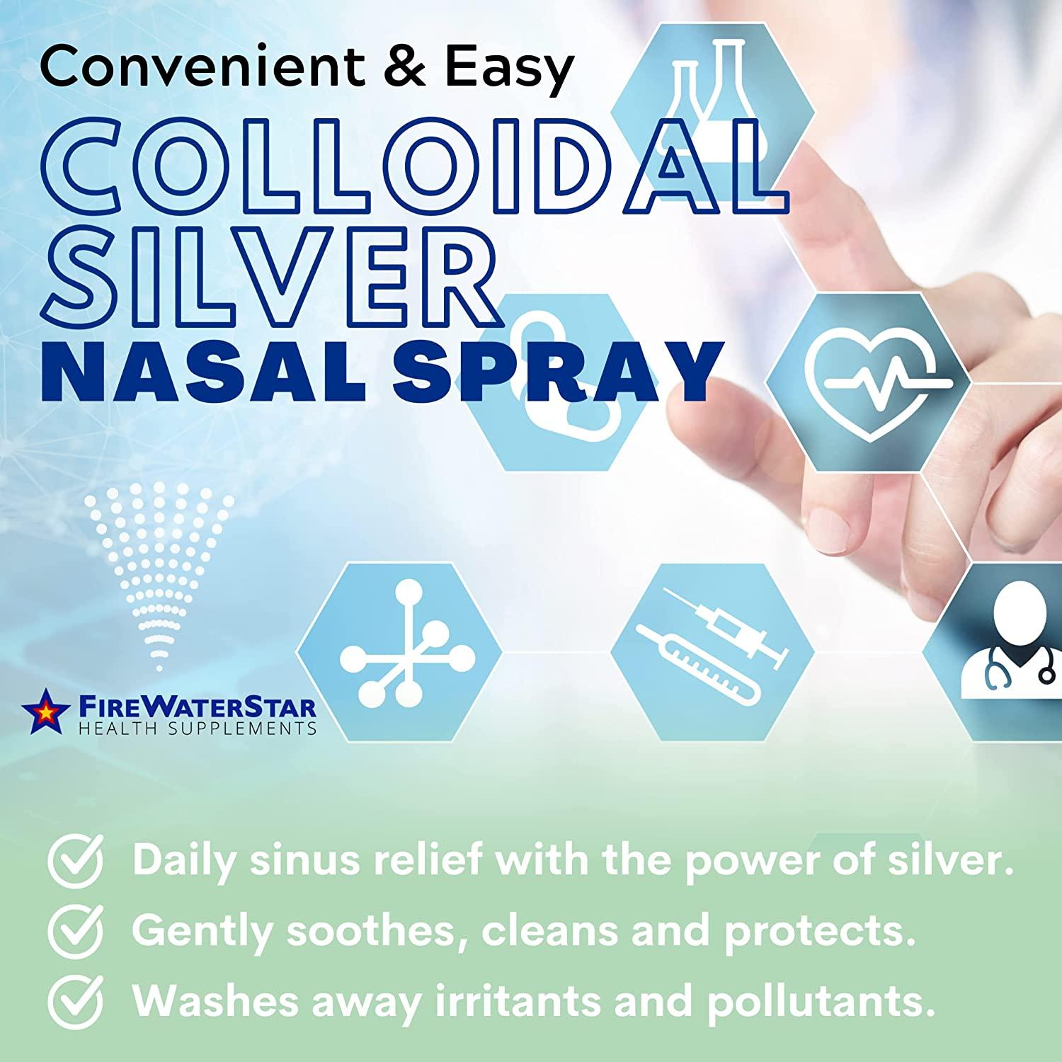 Colloidal Silver Nasal Spray 2oz Ultra Fine Silver Mist 50 ppm