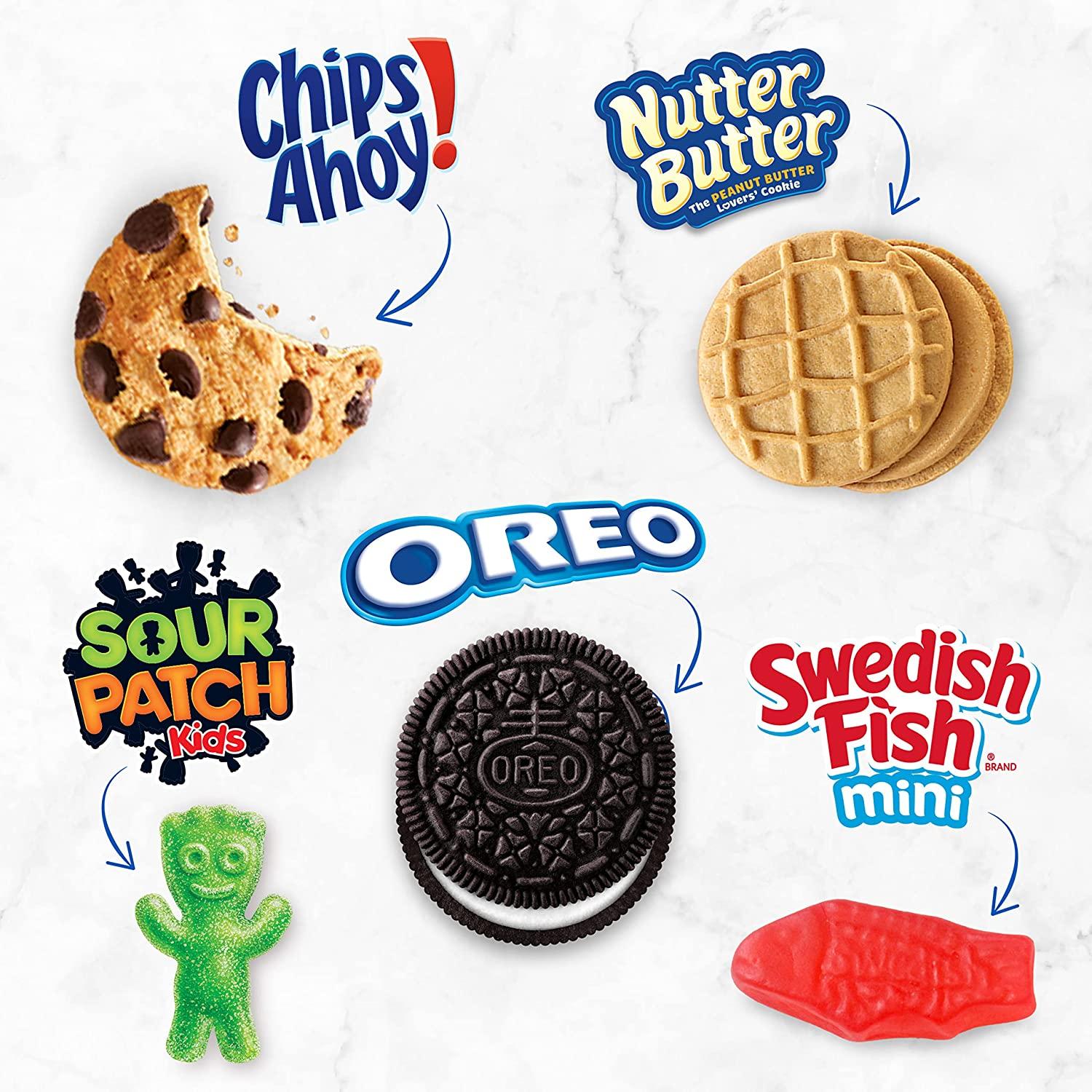 OREO, CHIPS AHOY!, Nutter Butter, SOUR PATCH KIDS & SWEDISH FISH