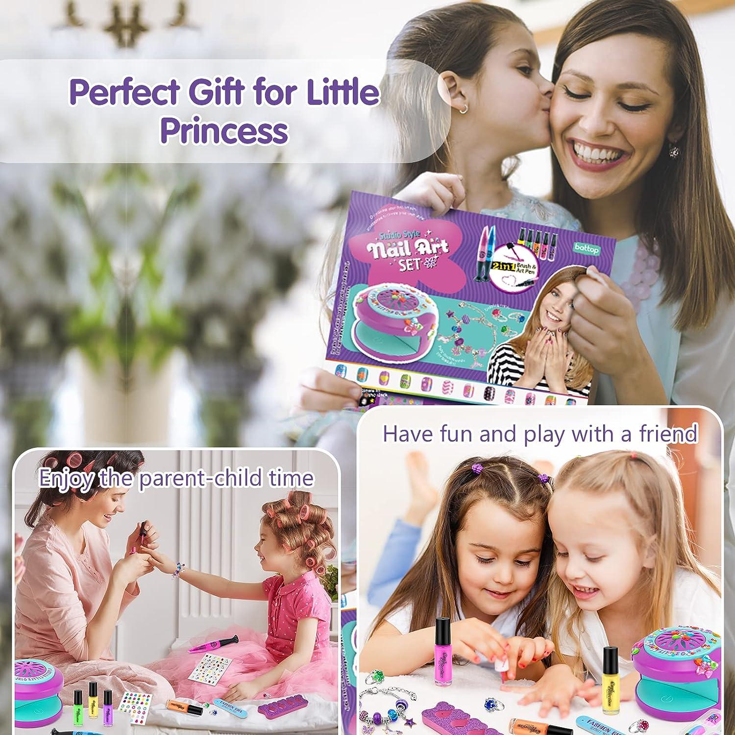 Nail Art Kit For Girls - Nail Polish Gift Kit Set For Kids