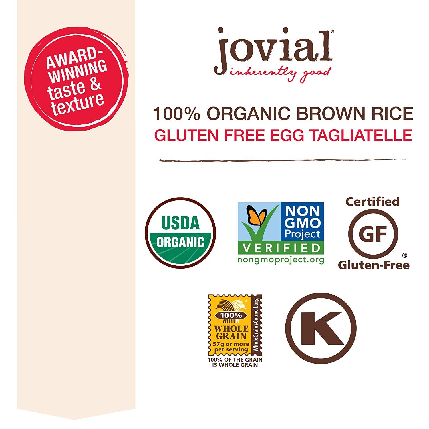 Jovial Egg Tagliatelle GlutenFree Pasta Whole Grain Brown Rice Egg
