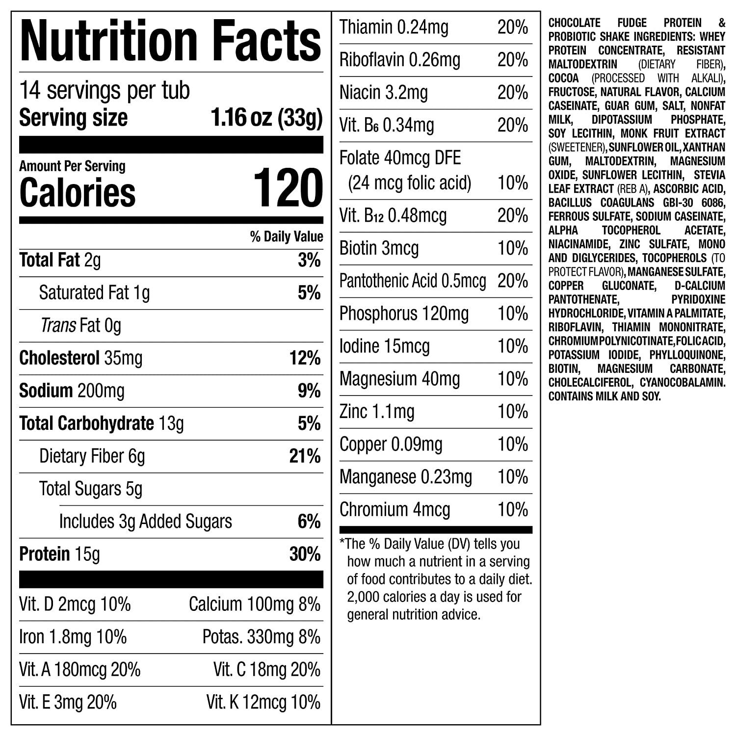 Nutrisystem® Chocolate Fudge, Protein & Probiotic Shake Mix
