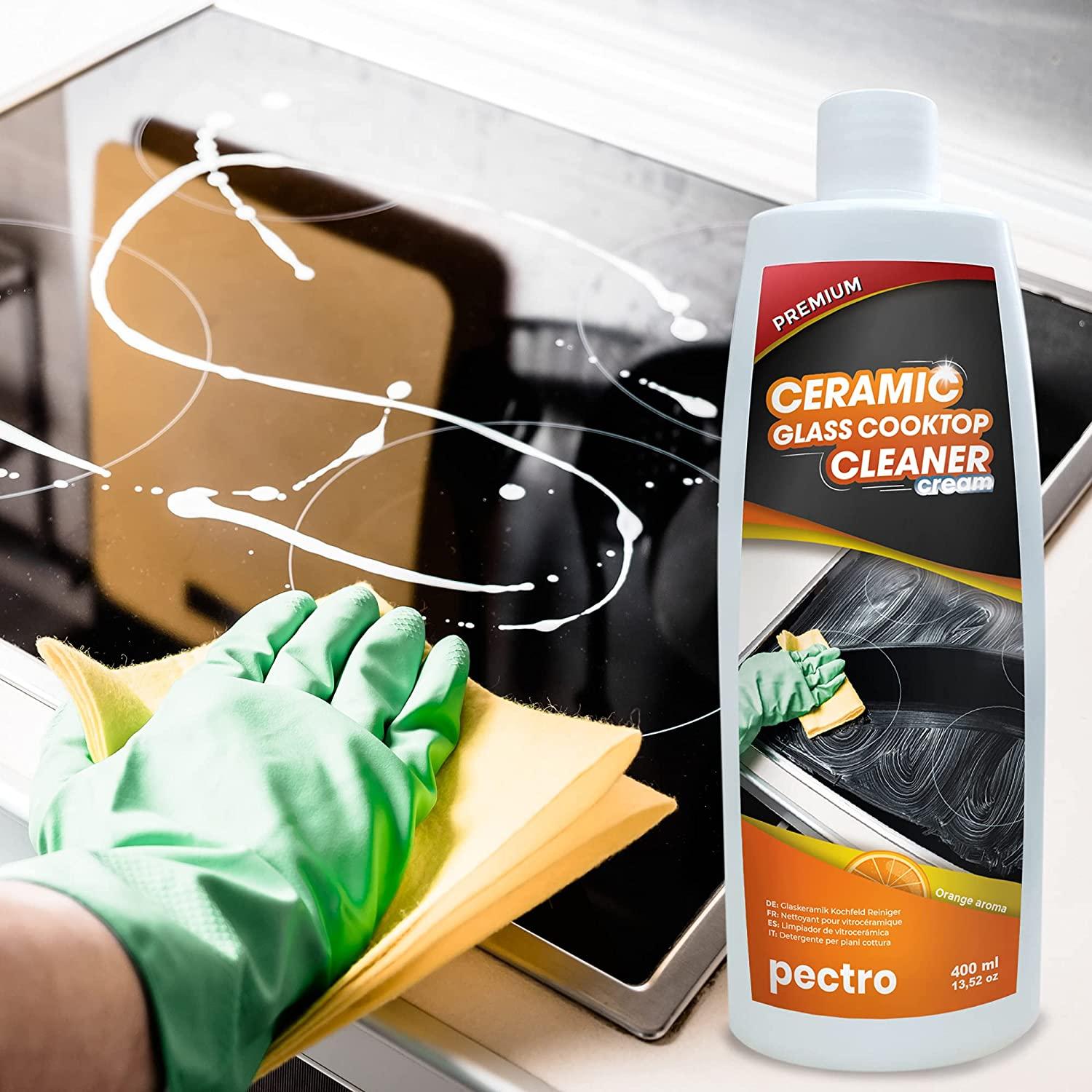 Glass Cooktop Cleaner and Polish 13.52 Fl Oz Deep Cleaning for