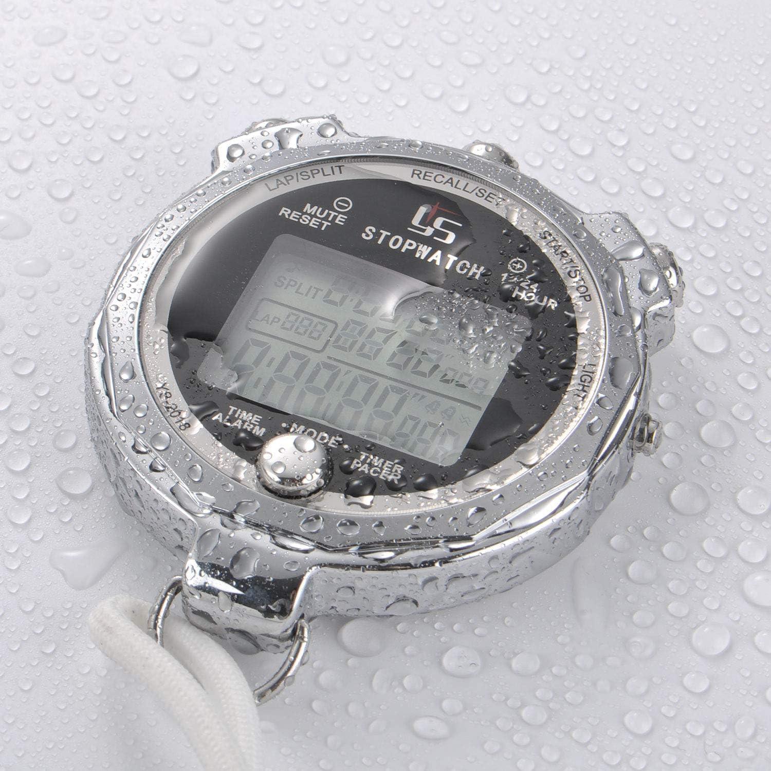 LAOPAO Stoppuhr, 1/1000 Sekunden Precision 100 Stück Speicherdaten LCD Elektronischer Digitaler Chronograph Timer Mit Leuchte Funktion Stumm Funktion F R Fu Ball Sport Schiedsrichter Trainer