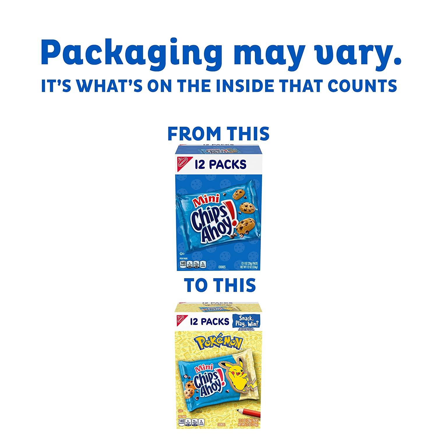 CHIPS AHOY! Mini Chocolate Chip Cookies, 12 Snack Packs