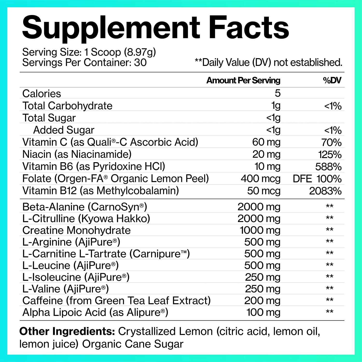 PurePump All-Natural Preworkout Powder - Boost Energy, Focus, and