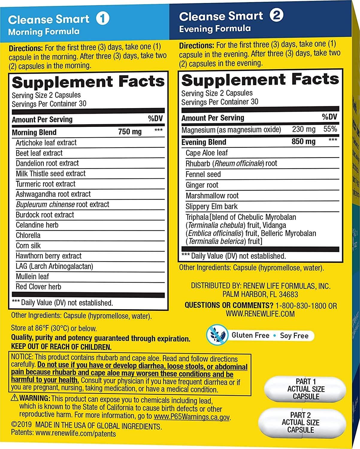 CleanseSmart Advanced Cleanse 2-Part Formula - 120 Capsules | Buy Now ...