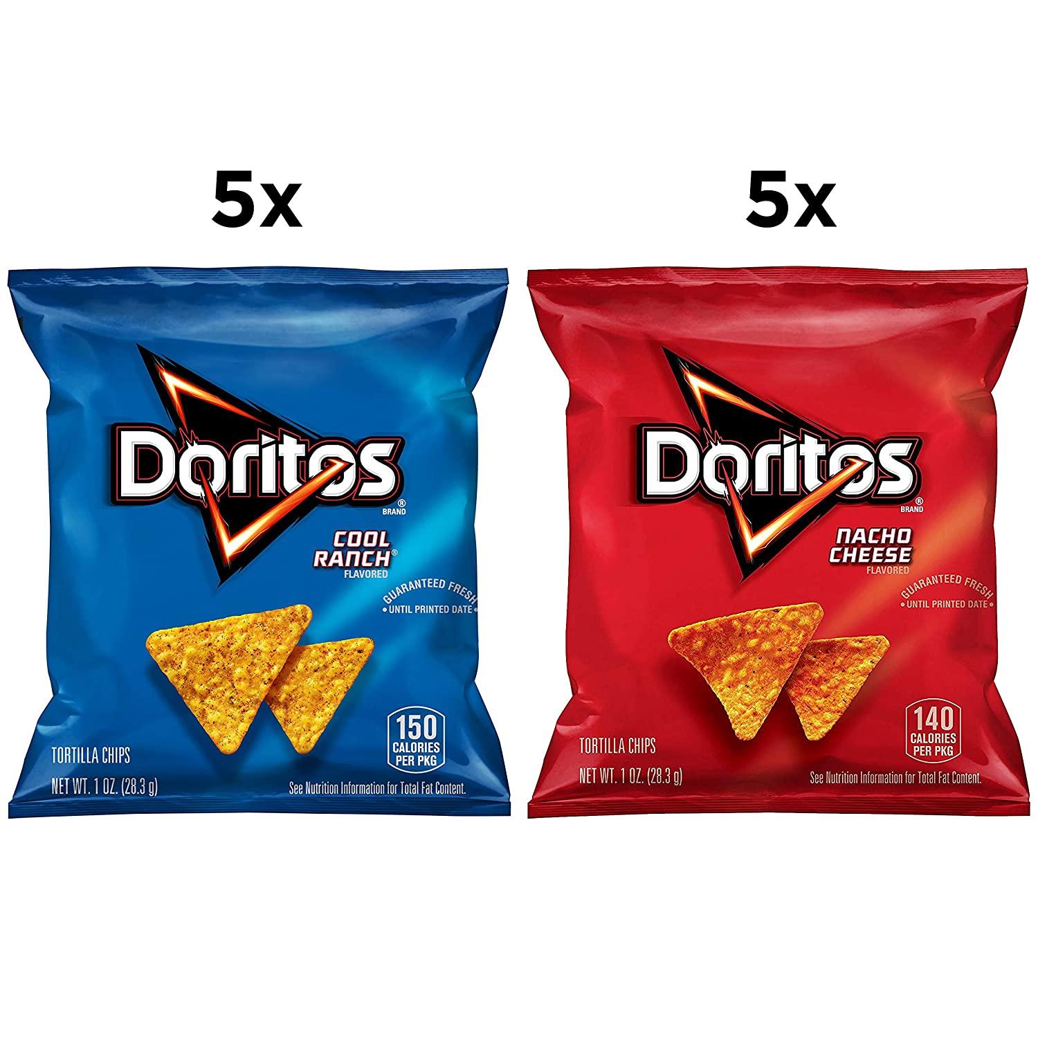 Doritos Mix (Nacho Cheese and Cool Ranch),1 Ounce (Pack of 10)