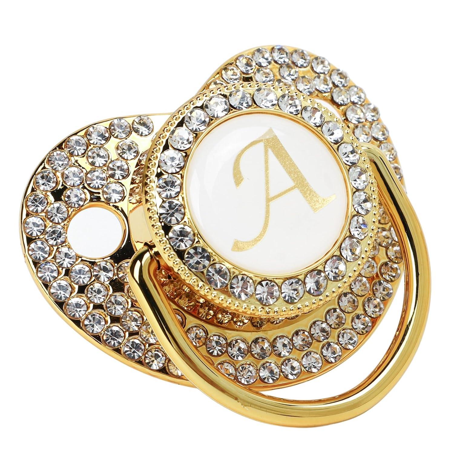 Buy Lightweight Baby Pacifier with Bling - Curved Newborn Pacifier ...