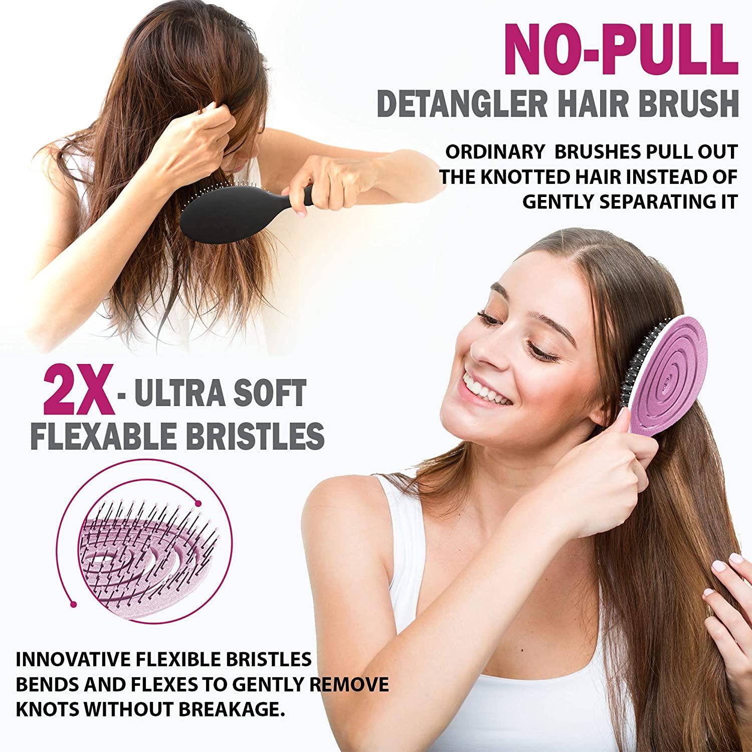 Detangling Hair Brush for Women Men Kids for Wet Long Straight Fine Ha –  Candy Brush