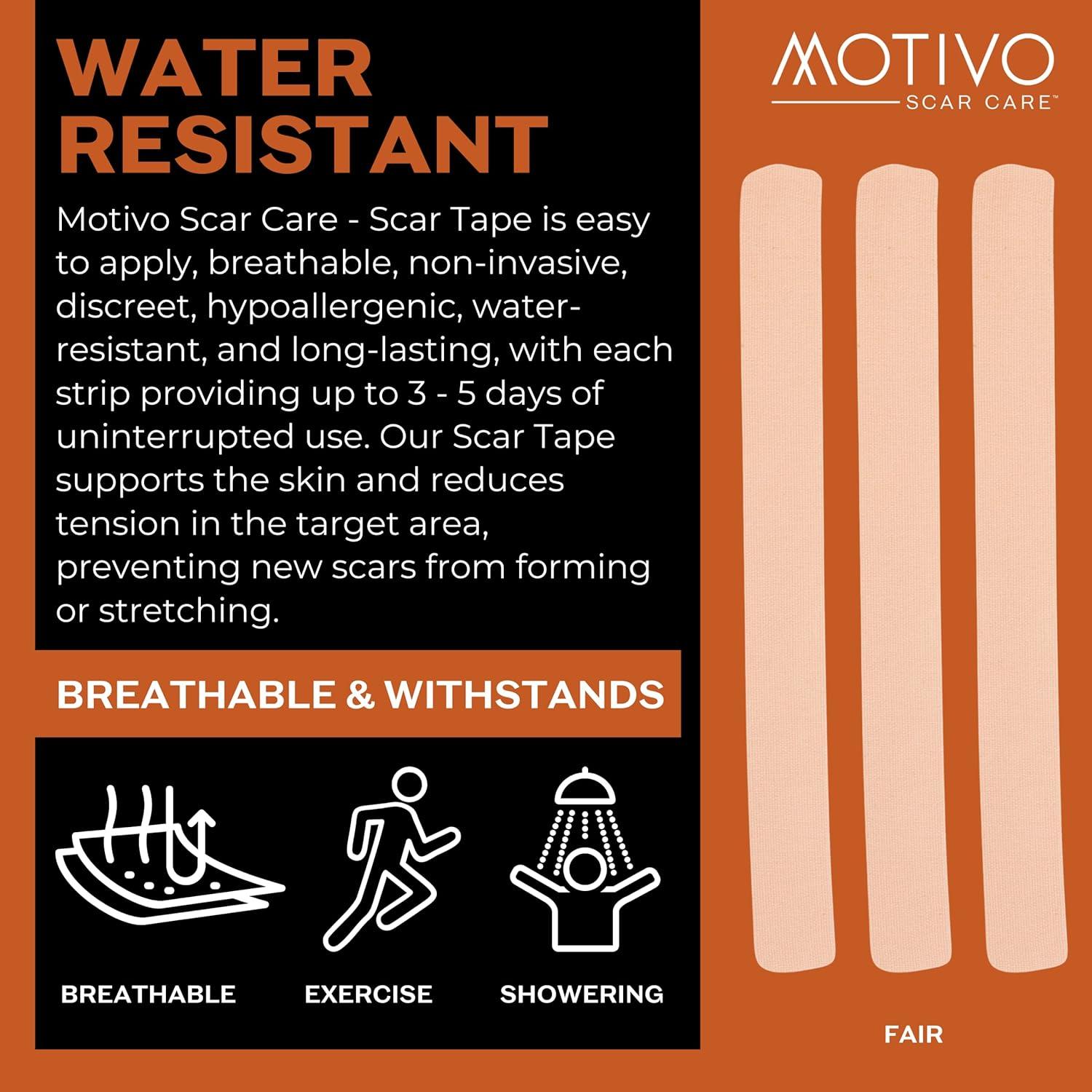 Motivo Advanced Scar Care Bundle Scar Tape & Scar Cream (15ml) Water