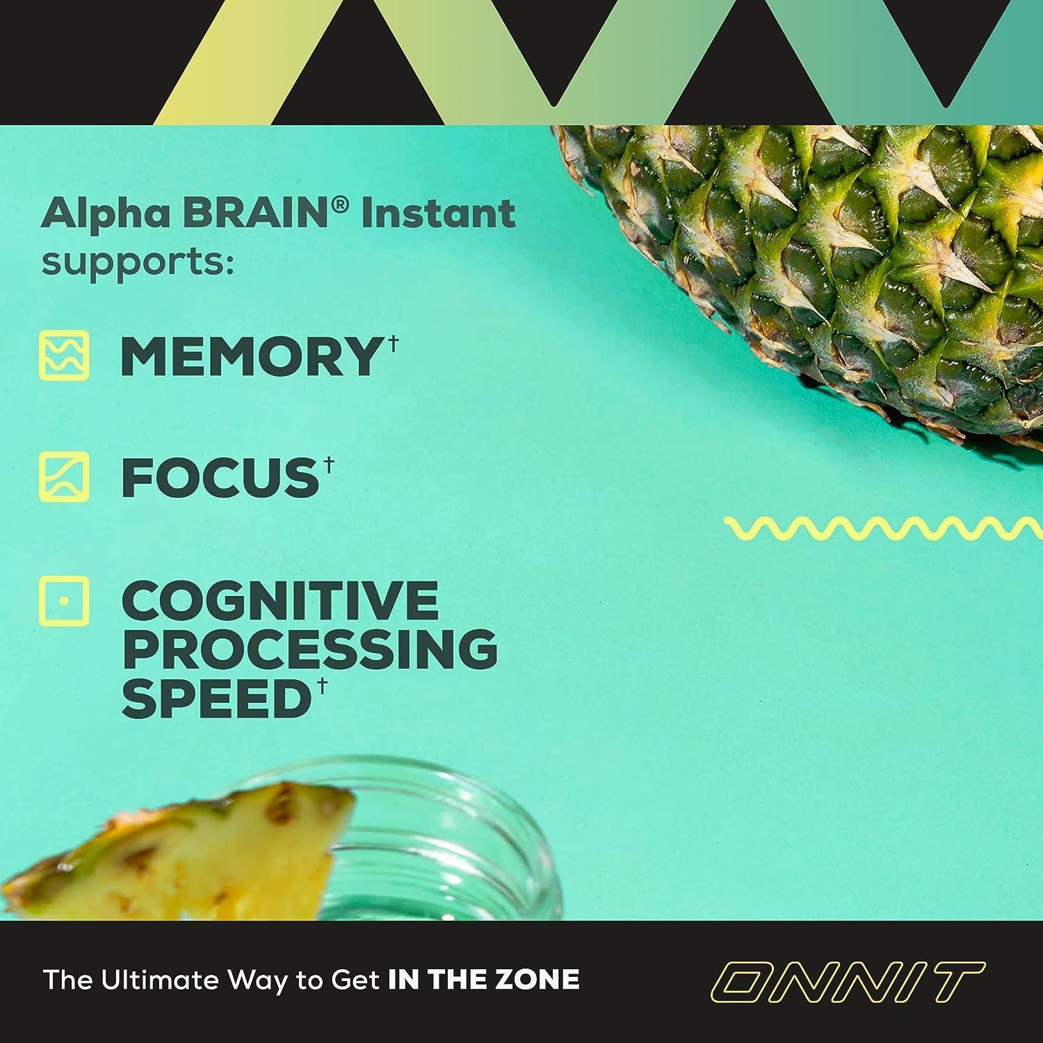 ONNIT Alpha Brain Instant - Pineapple Punch Flavor - Nootropic