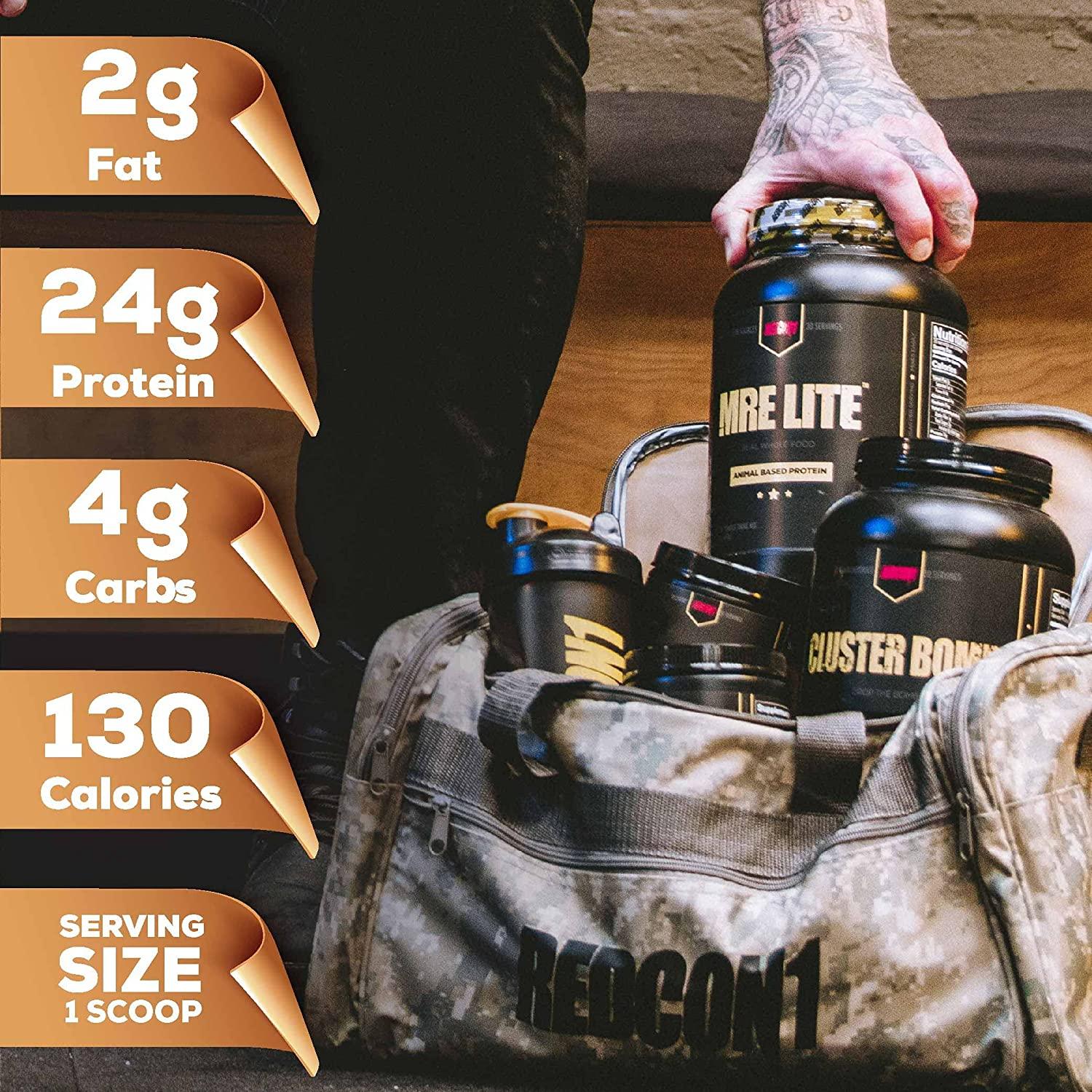 Redcon1 MRE Lite Protein Powder Whole Food Based Protein, Contains No