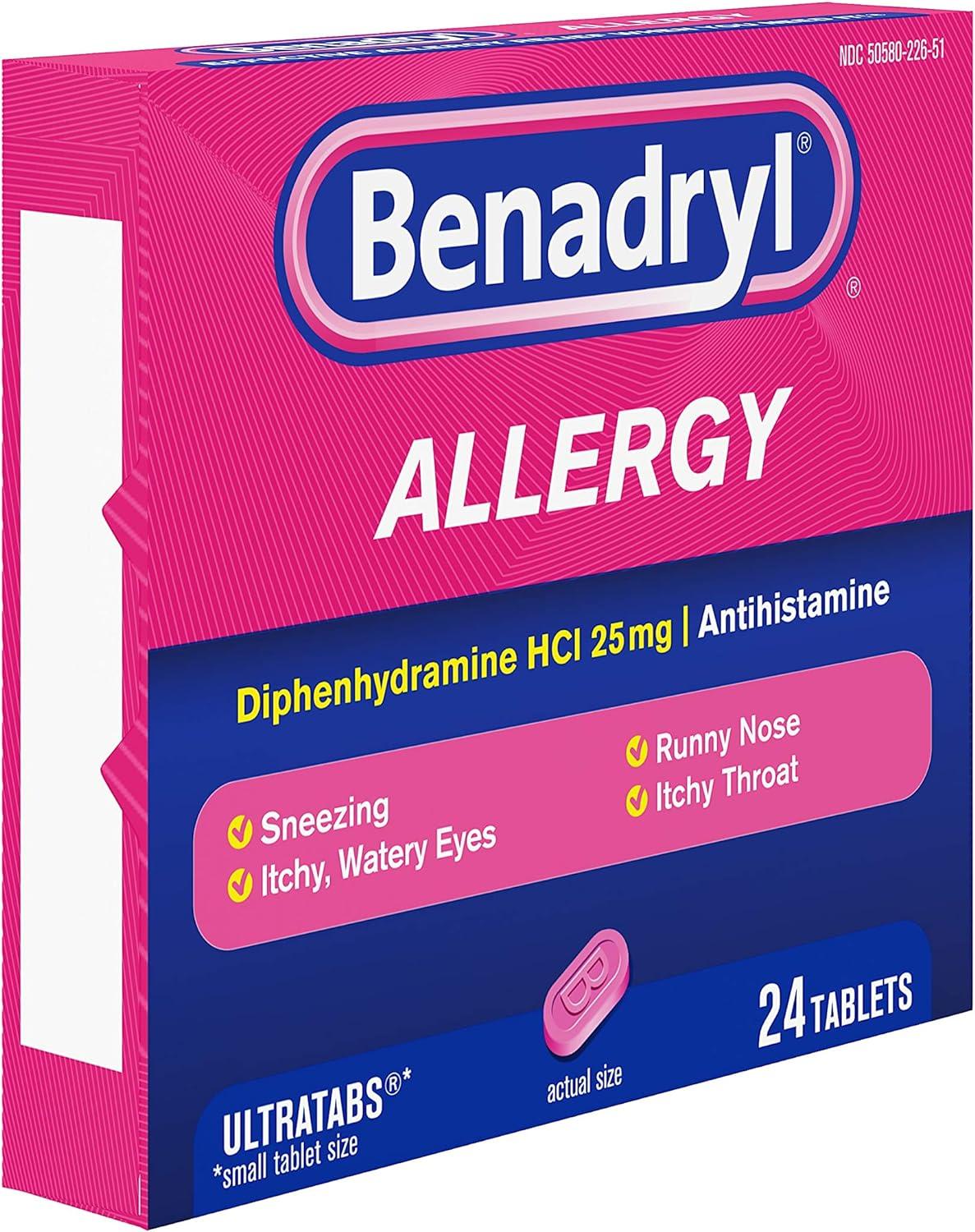 Benadryl Ultratabs Antihistamine Allergy Relief Tablets Diphenhydramine benadryl-ultratabs-antihistamine-allergy-relief-tablets-diphenhydramine