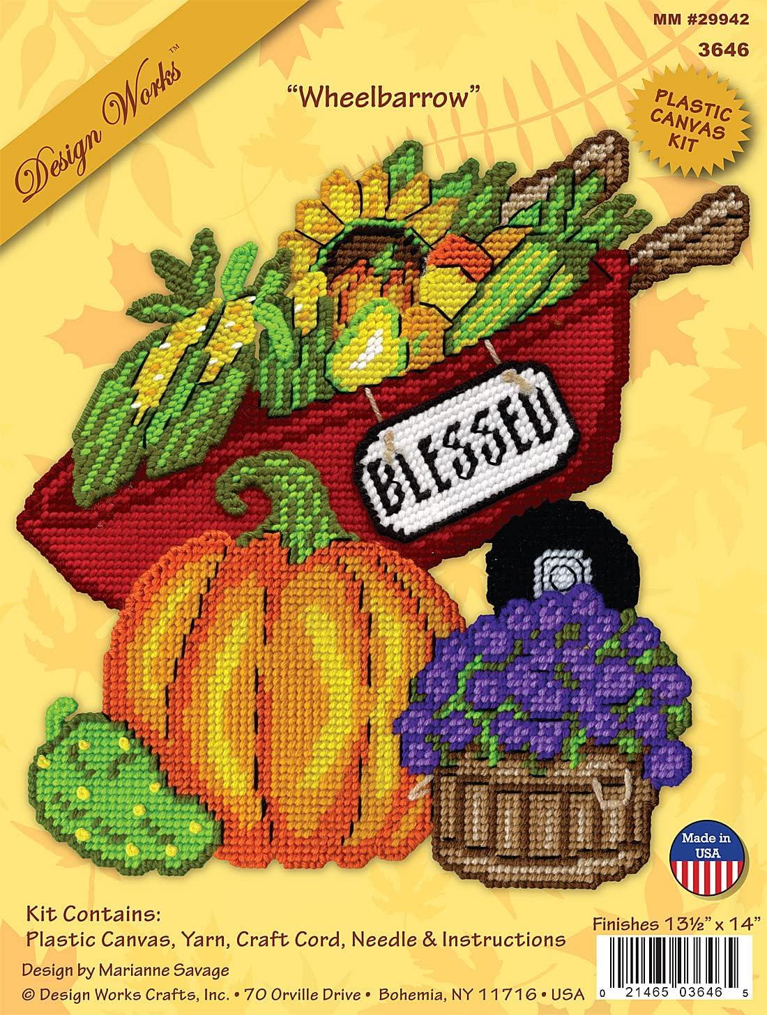 Wheel Barrow Plastic Canvas Kit Design Works Crafts Buy Now with