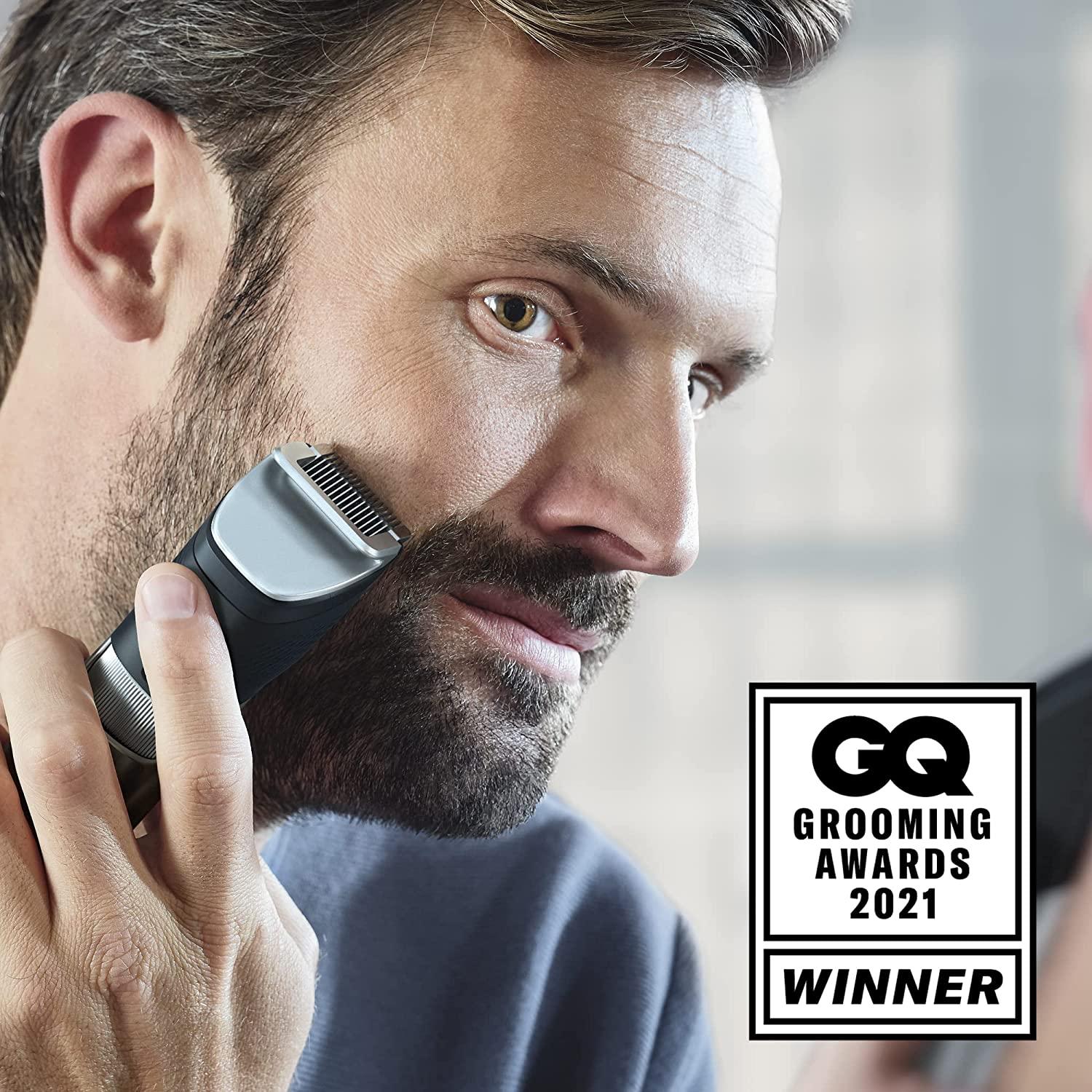 Forsendelse lommeregner 鍔 Philips Norelco Series 9000, Ultimate Precision Beard and Hair Trimmer with  Beard Sense Technology for an Even Trim, BT9810/40
