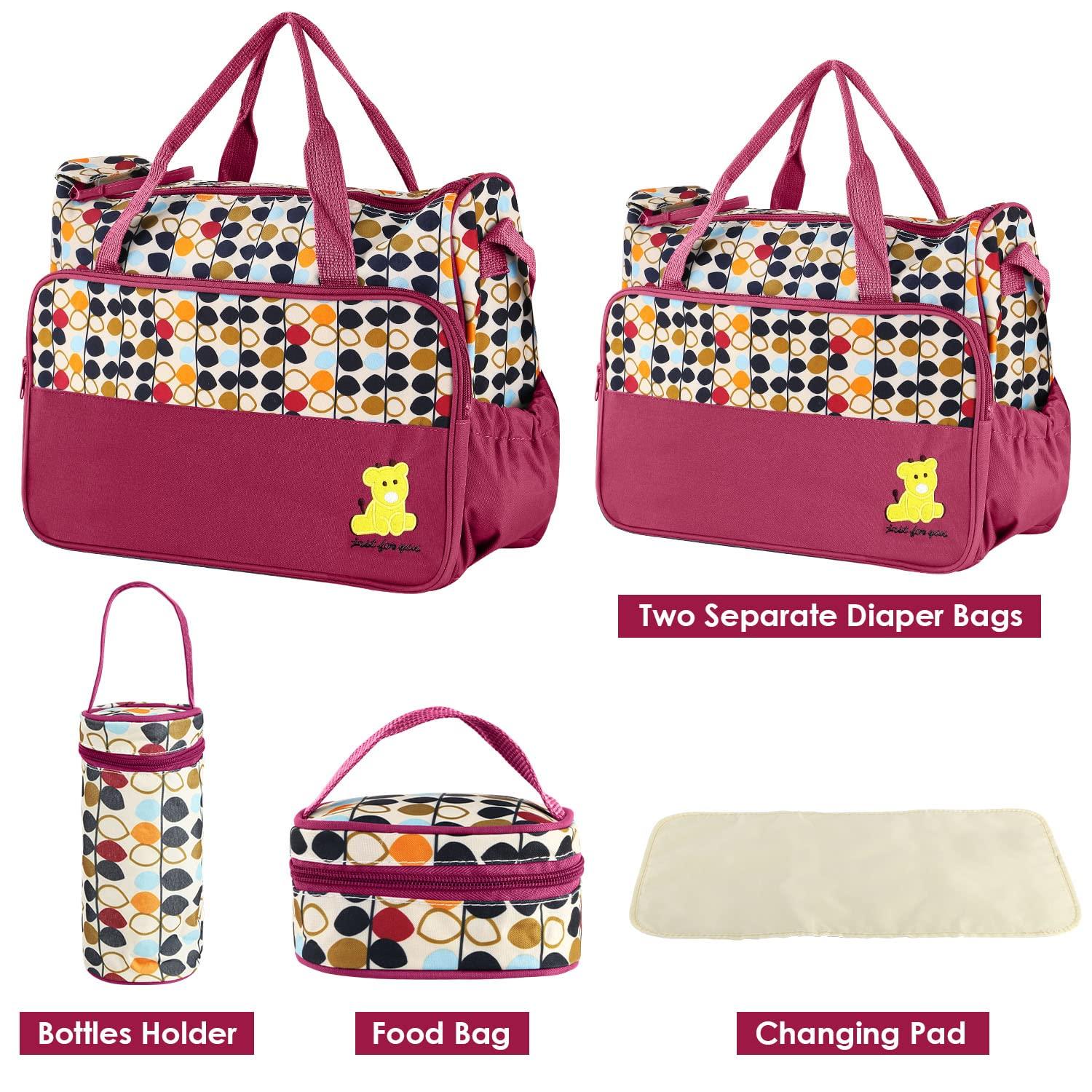 Baby Nappy Travel Bag Tote - 5 Piece Set