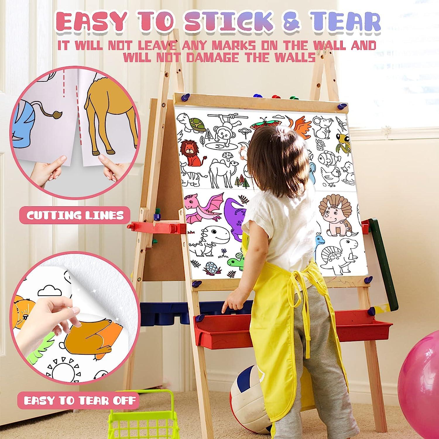 Kids Drawing Paper Giant Coloring Paper Roll For Kids Sticky Drawing Paper  Roll For Toddler Giant