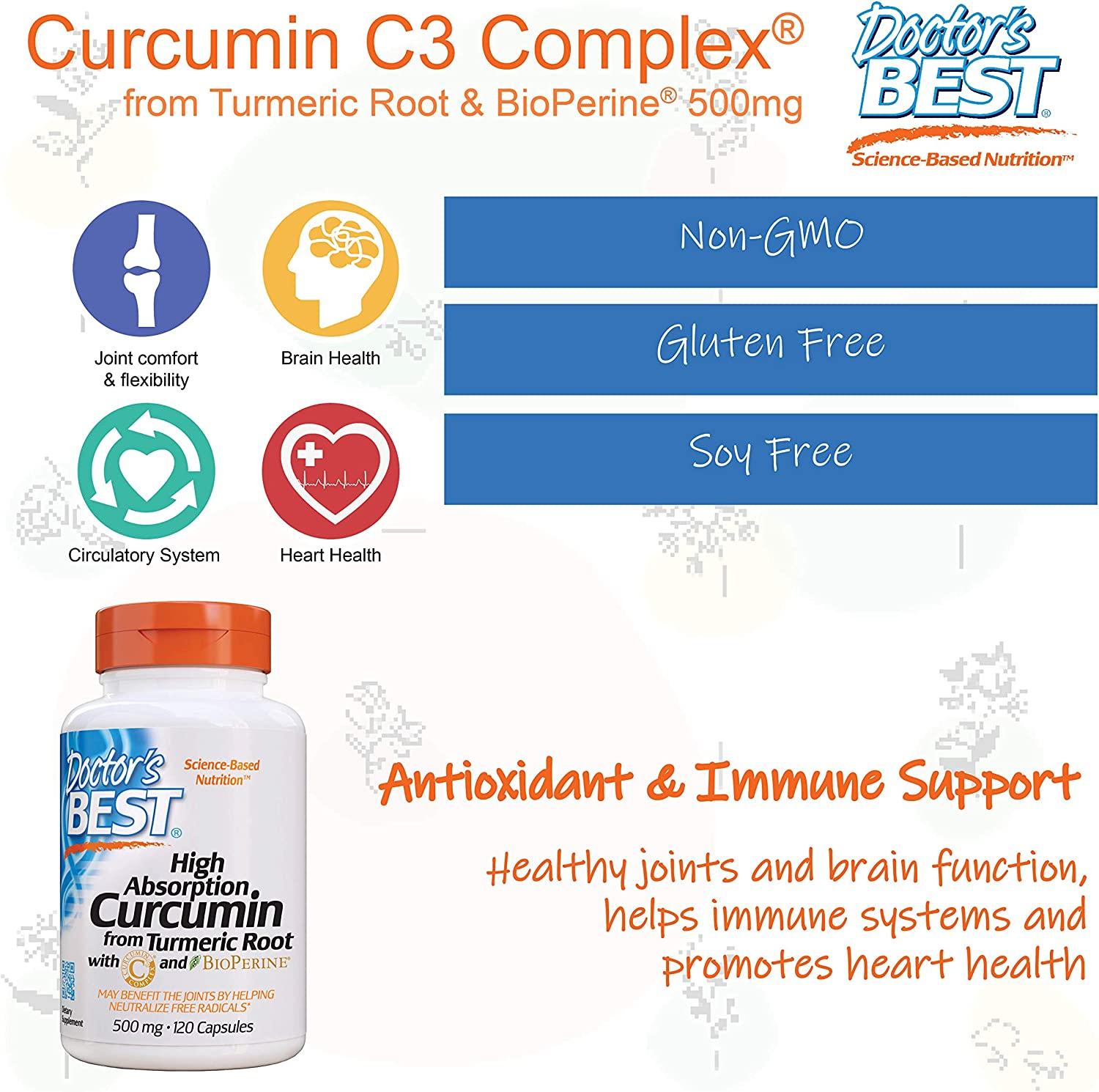 Doctor's Best DRB-00107 High Absorption Curcumin From ...