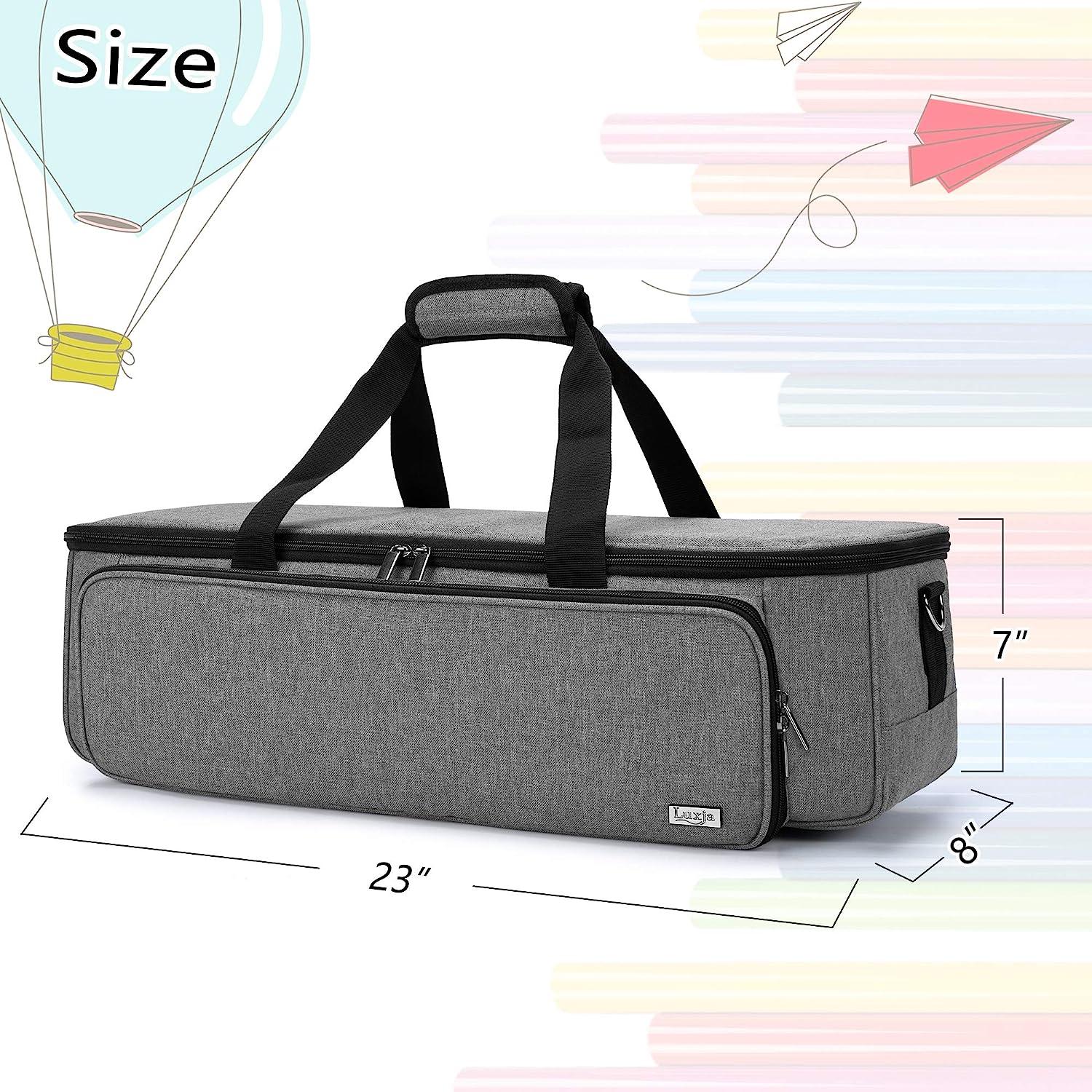  LUXJA Carrying Bag Compatible with Cricut Explore Air and  Maker, Tote Bag Compatible with Cricut Explore Air, Silhouette Cameo 4 and  Supplies (Bag Only, Patent Design), Gray