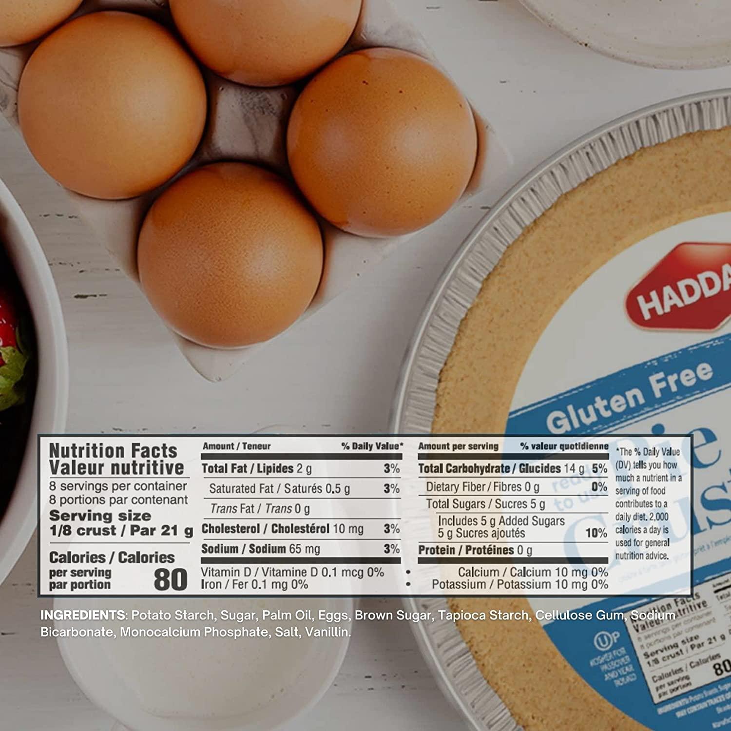 Haddar Gluten Free Graham Cracker Pie Crust 6oz Six Inch, No Bake