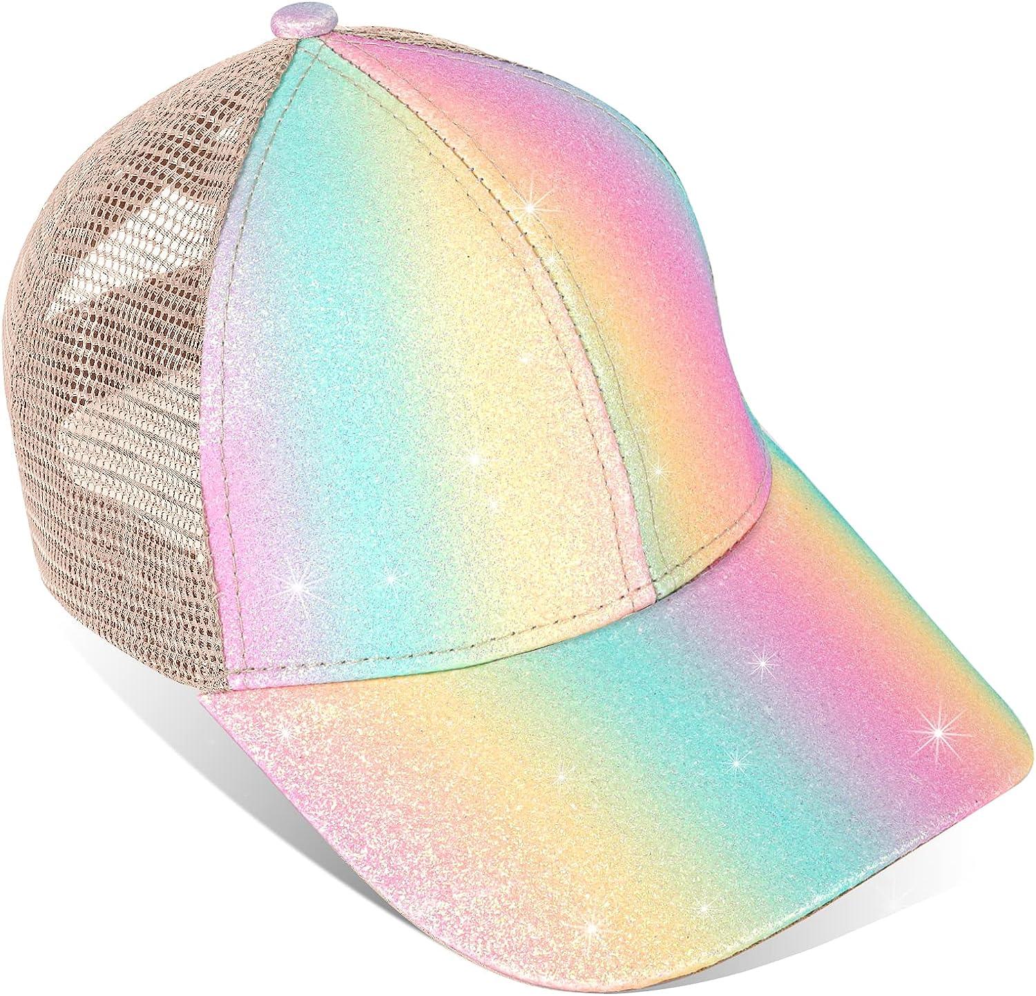 Rainbow Bright Crisscross Ponytail Ball Cap – CGUG