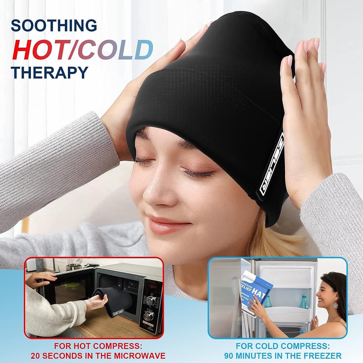 ZELIER Migraine Relief Cap Headache Relief Hat for Migraine Add Double