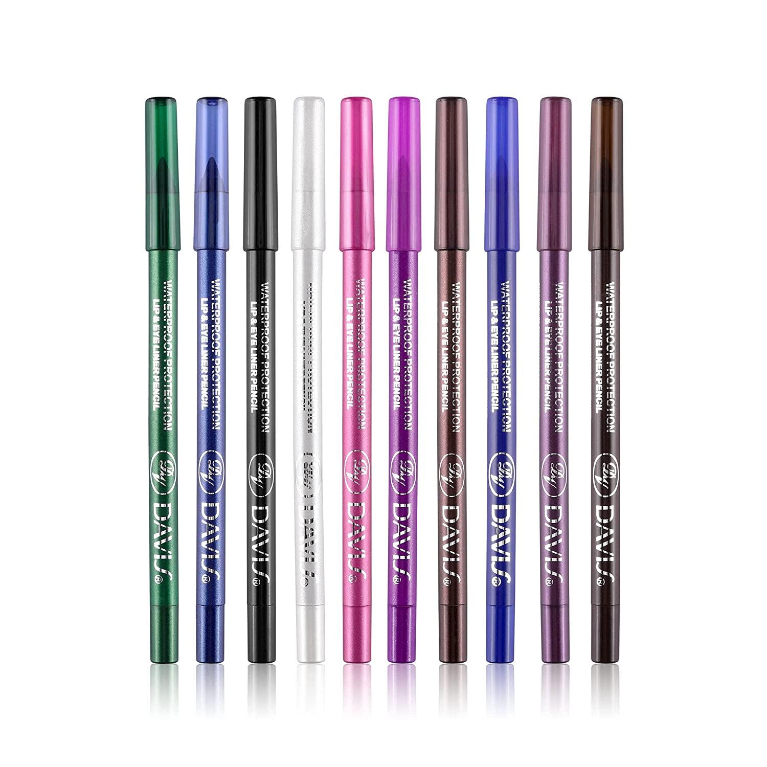 Wismee 10 Colors Eyeliner Pen Colorful Set Professional Pearl Eyeliner