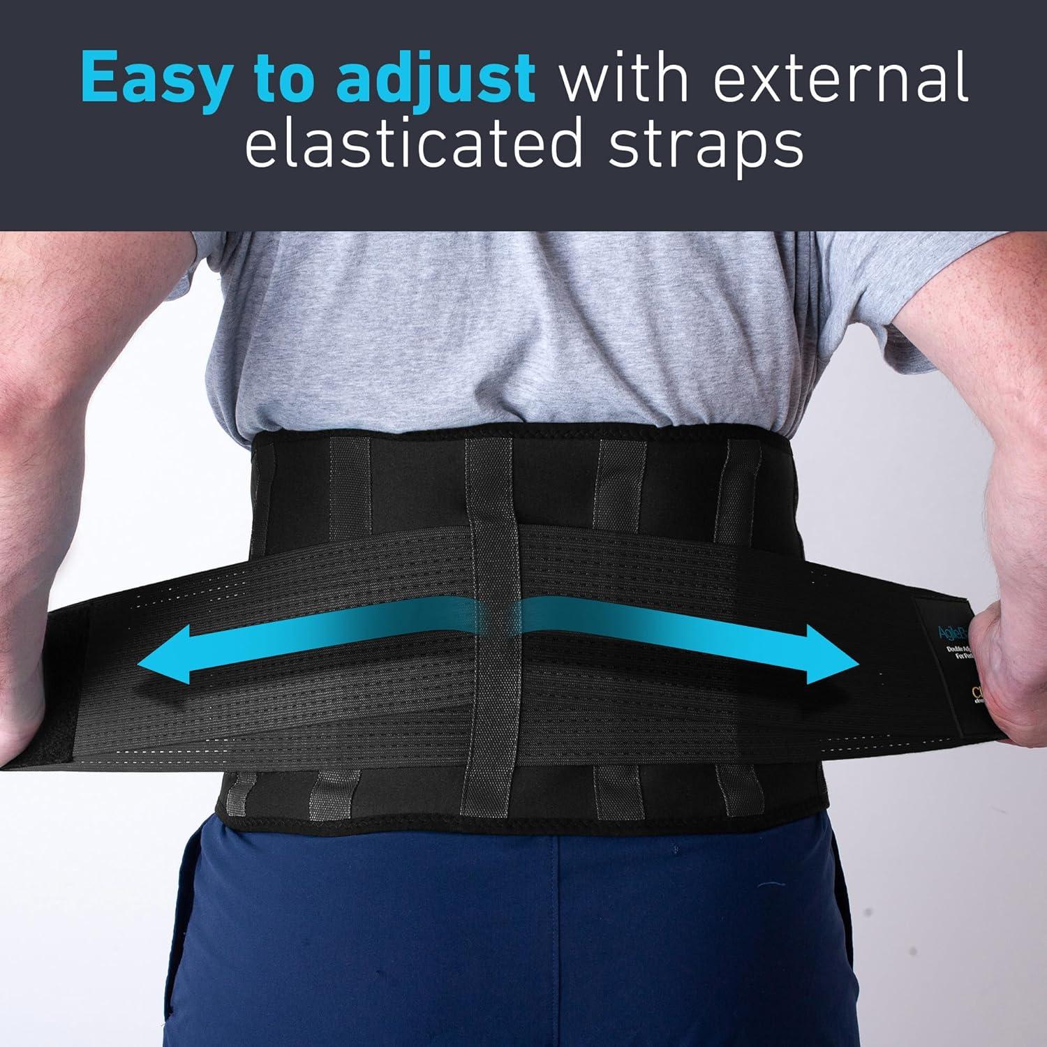 Clever Yellow Back Support Belt for Men and Women - Therapeutic Back Brace  - Medical-Grade Lower Lumbar Belt Back Pain Relief Products for Men and  Women - Black Small S (Waist Size: 19 -24 ) Black
