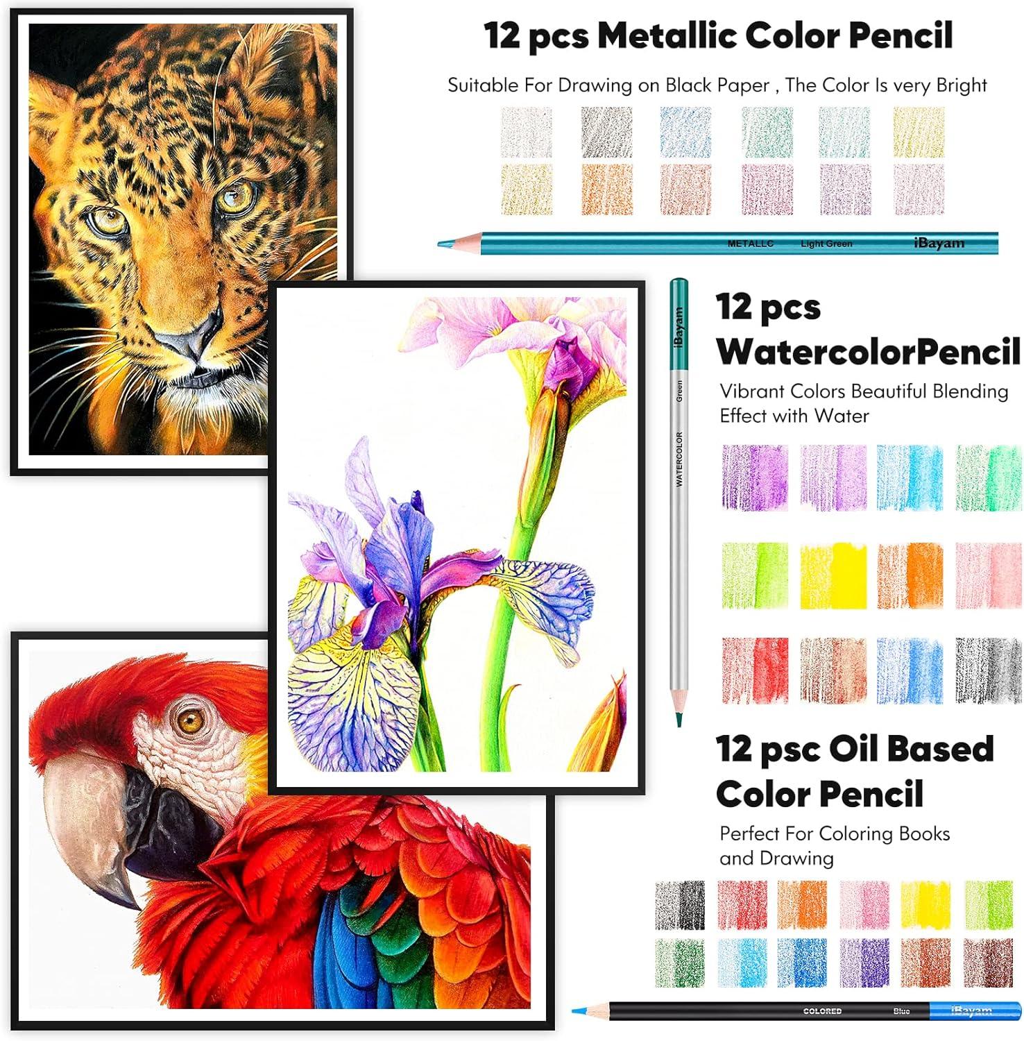 12 Color Metallic Crayons Set For Kids Colored Cute Pencils Art