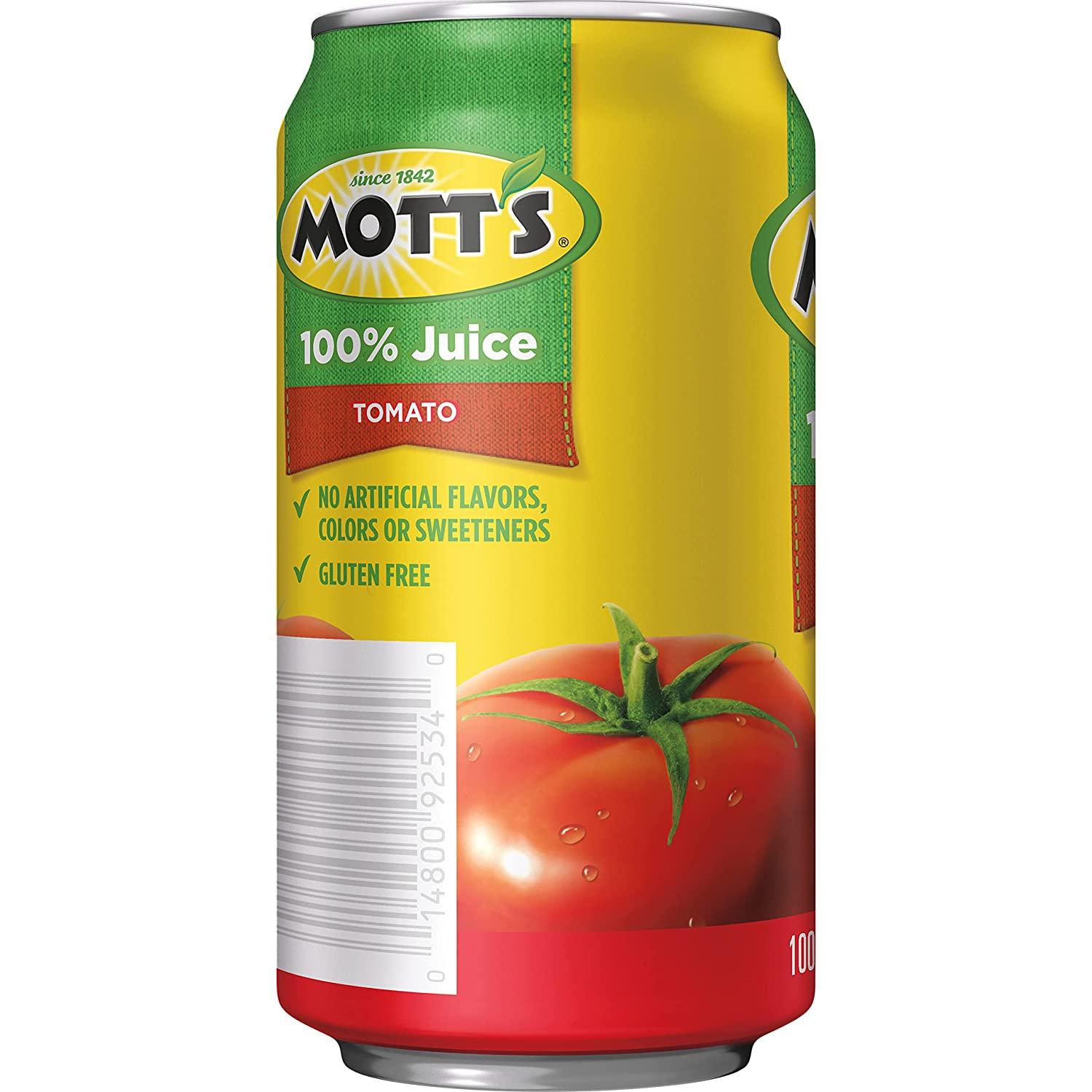 Mott's 100 Tomato Juice, 11.5 Fluid Ounce Can, 24 Count