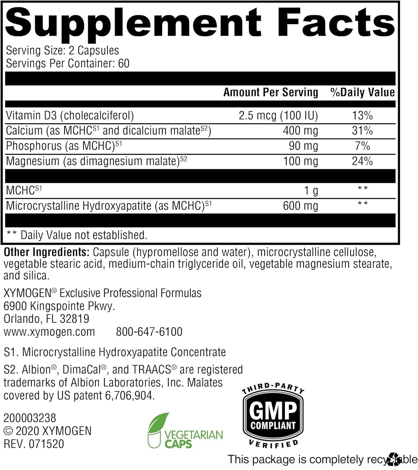 XYMOGEN Ossopan MD Supports Bone Strength + Bone Health Calcium