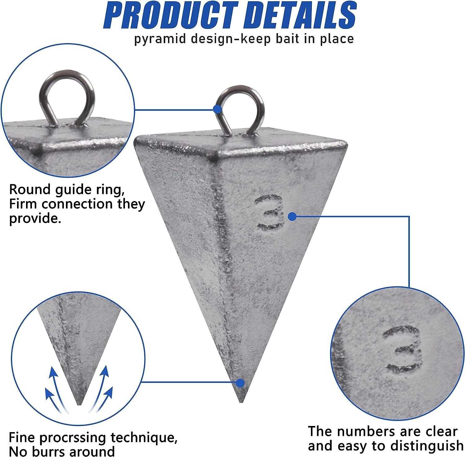 Pyramid Fishing Sinker Weights Tangle-Free Bulk Fishing Weights