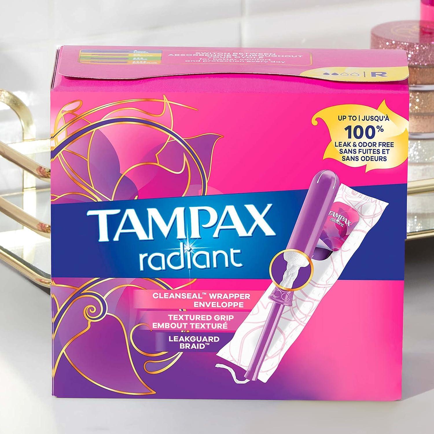 Tampax Radiant Tampons Multipack Regular/Super Absorbency Unscented