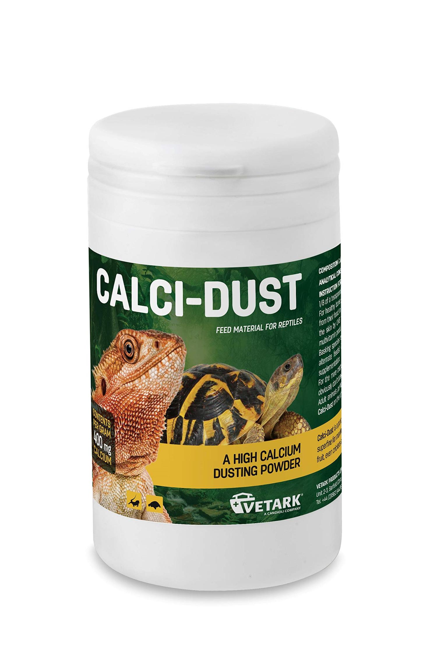 Vetark CalciDust 150g Calcium Supplement For Reptiles White