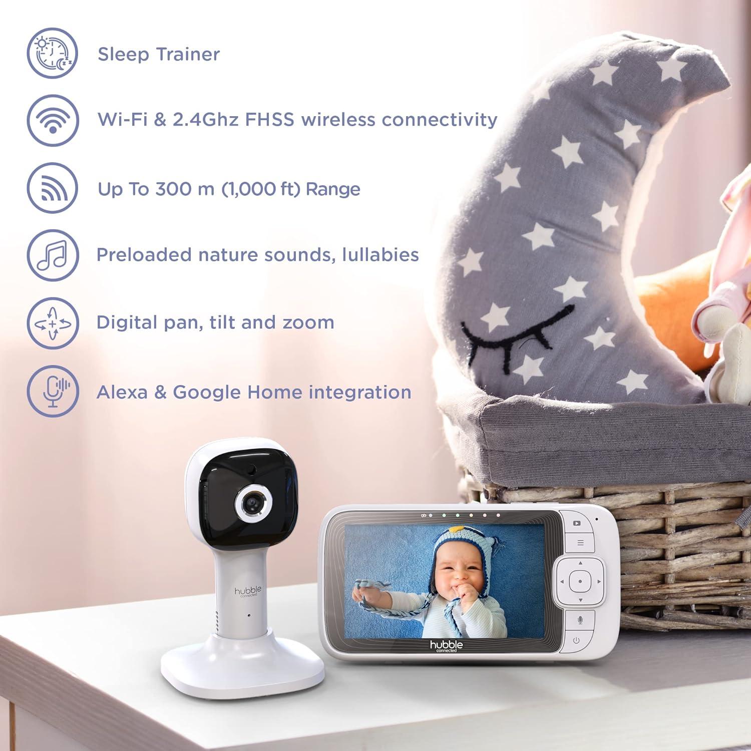 Hubble Connected Nursery Pal Skyview Smart Video Baby Monitor with 5