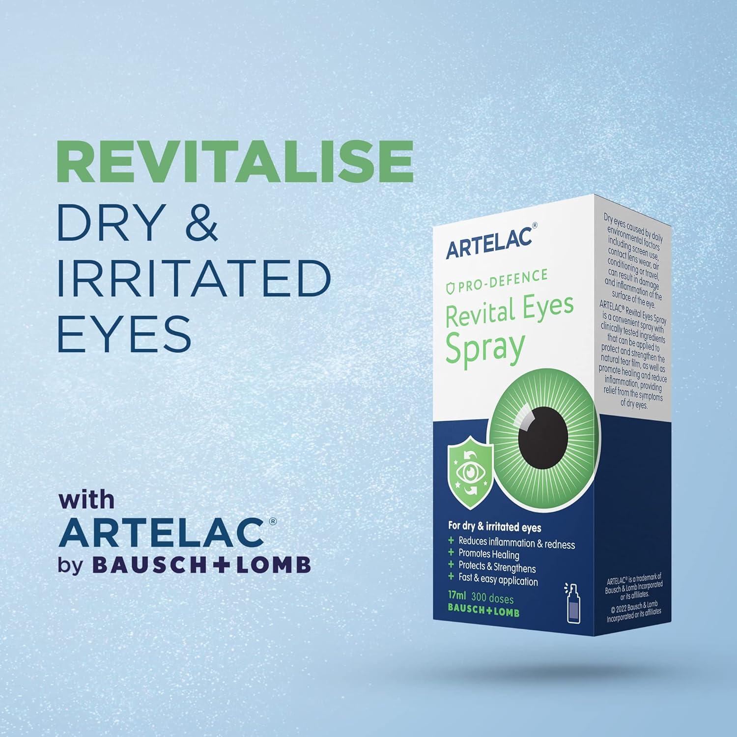 Artelac Revital Eyes Spray Pro Defence Dry Eye Spray Irritation