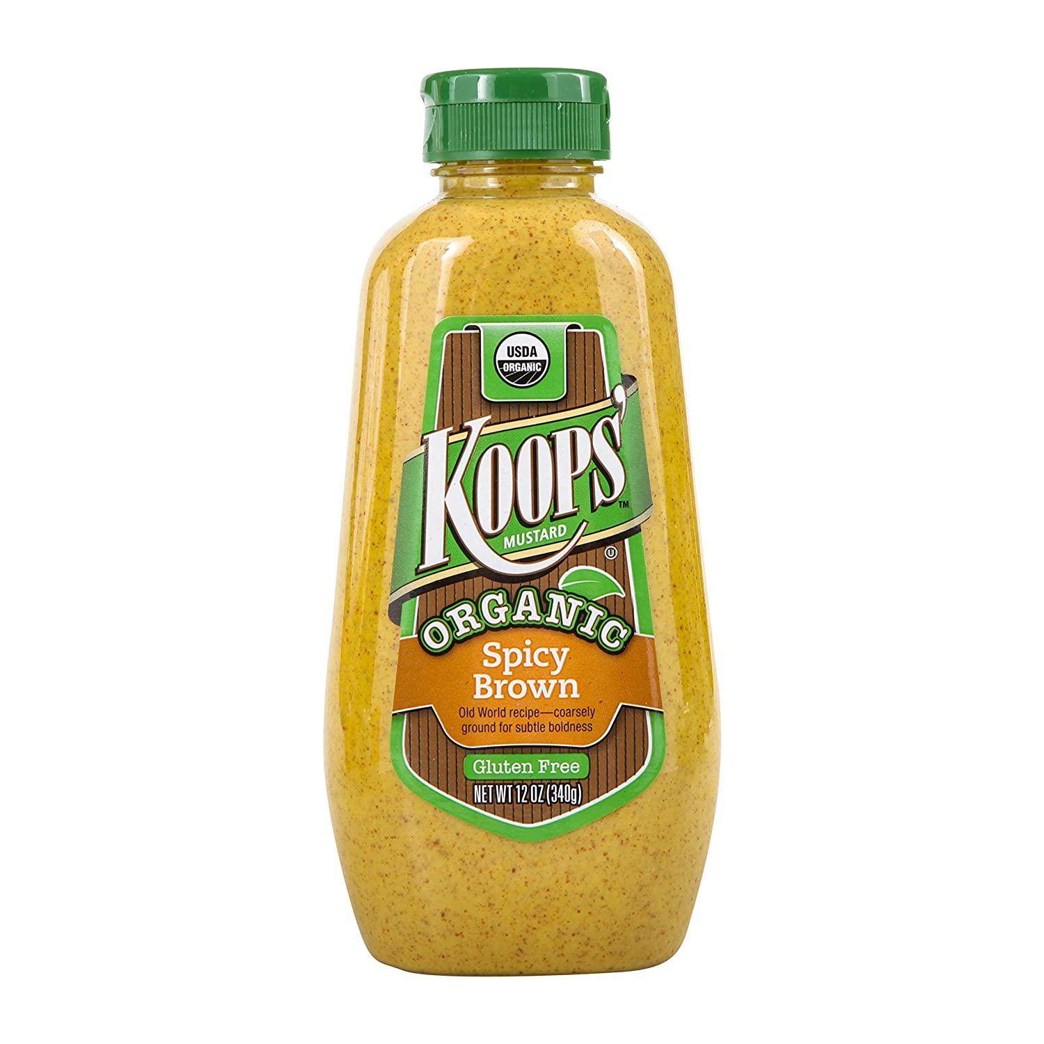 KOOPS MUSTARD SPICY BROWN ORG 12 OZ