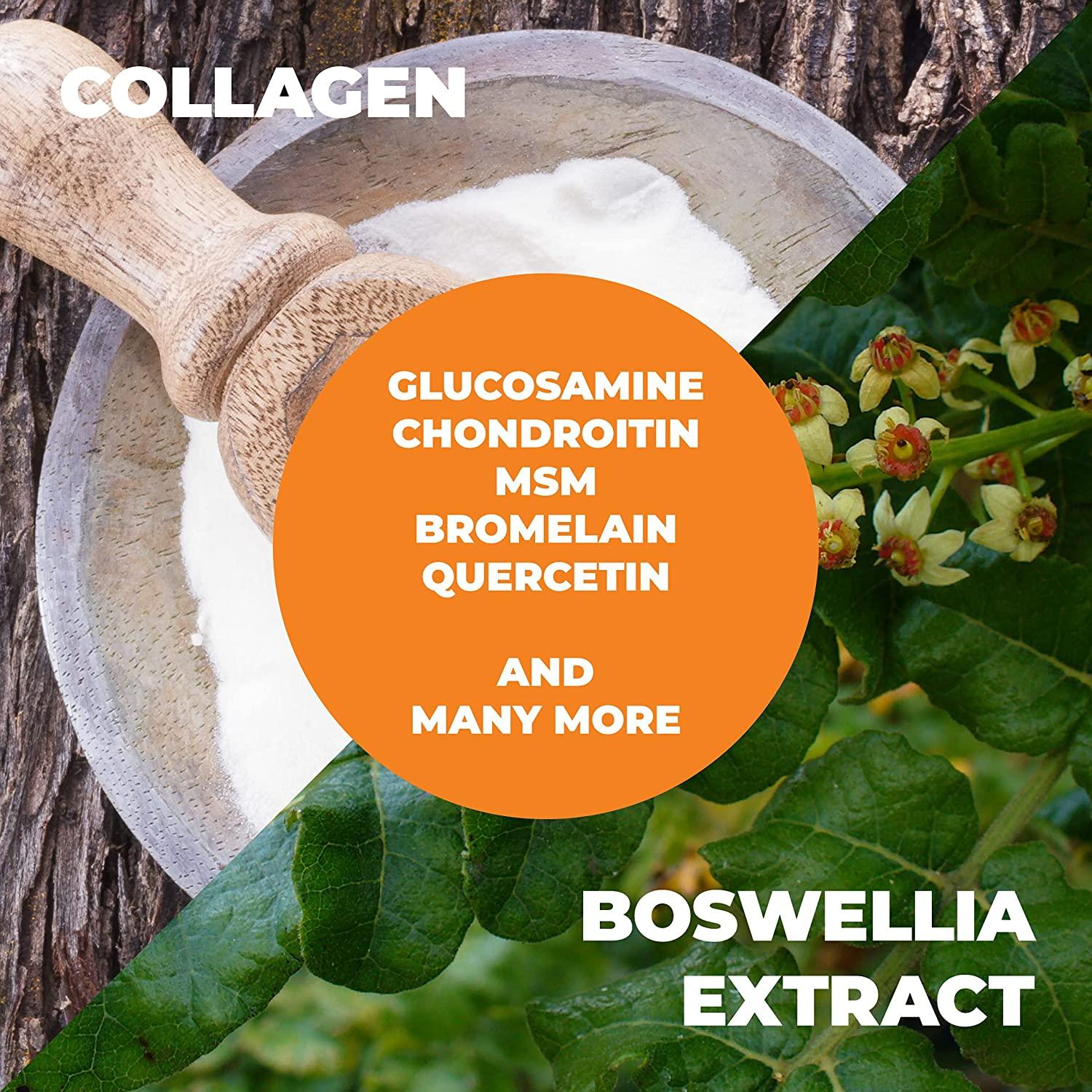 Glucosamine Sulfate Collagen Chondroitin Supplement with Boswellia, MSM