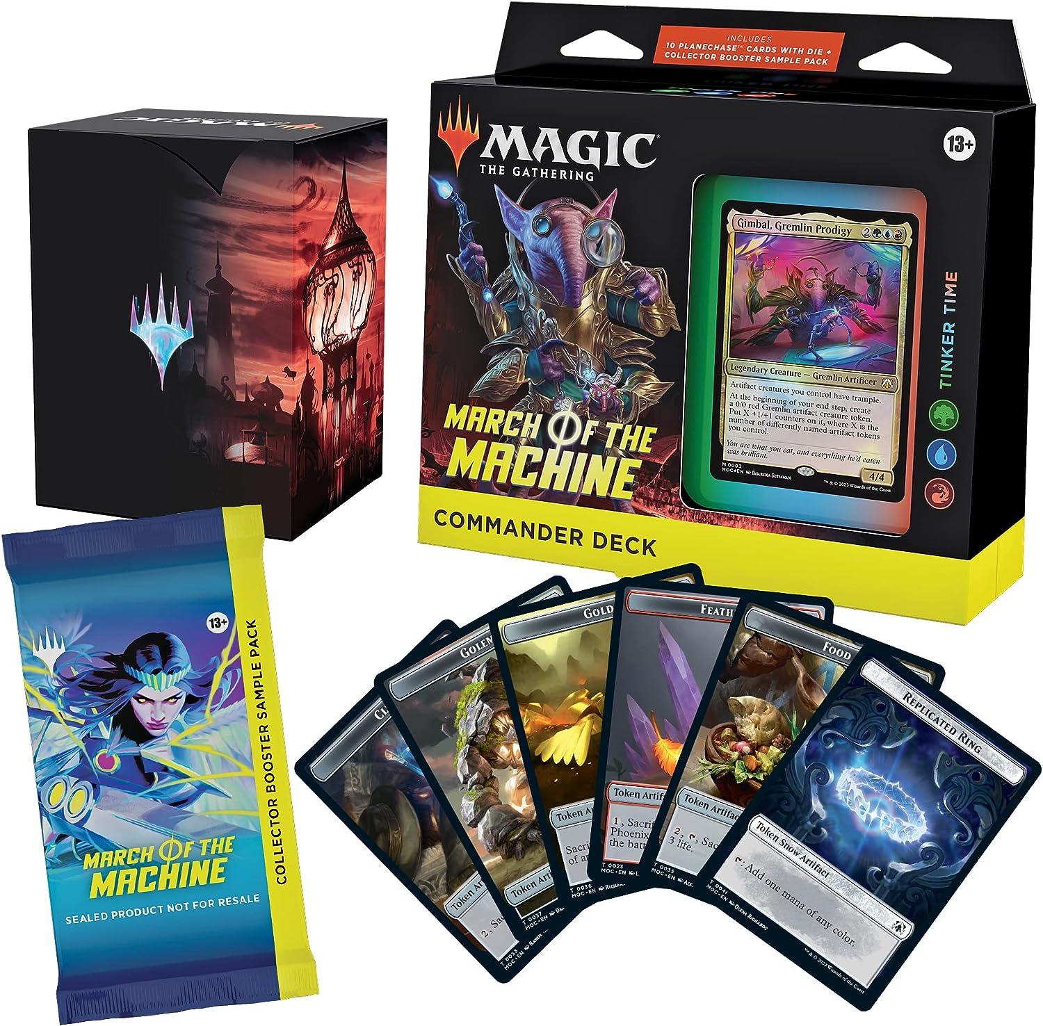 Magic The Gathering March of the Machine Commander Deck - Tinker Time | 100-card Deck + 10 Planechase Cards + Collector Booster Sample Pack + Accessories | Buy Now with Express International Delivery | GoSupps.com Magic The Gathering March of the Machine Commander Deck - Tinker Time | 100-card Deck + 10 Planechase Cards + Collector Booster Sample Pack + Accessories | Buy Now with Express International Delivery | GoSupps.com