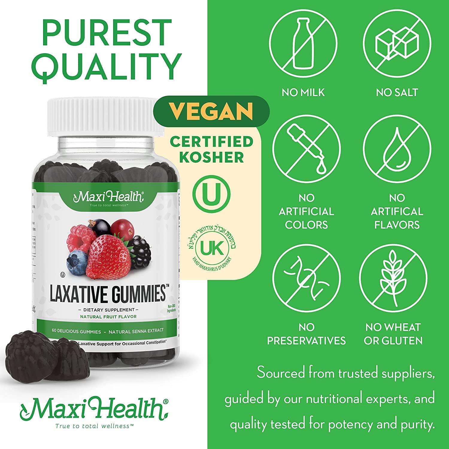 Laxative Gummies Natural Senna for Kids & Adults Constipation