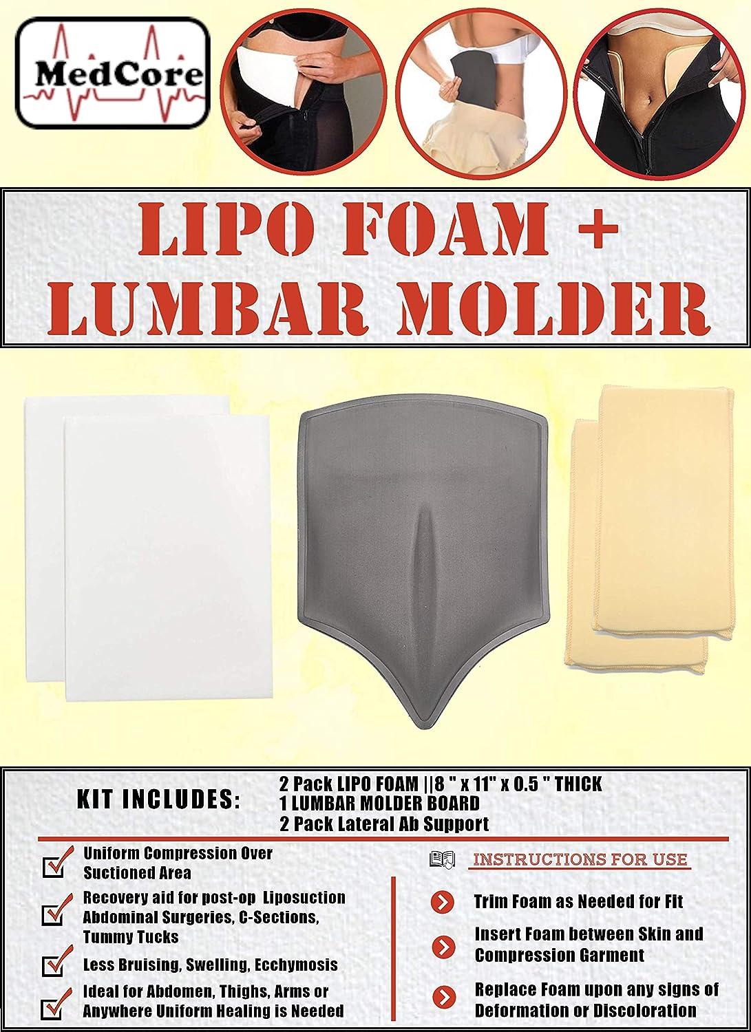 Medcore Lipo Foam Post Surgery Kit : 2 Lip foam boards 1 Lumbar Molder Back  Compression Board 2 Ab boards Liposuction C-Section tummy tucks Brazilian  Butt Lifts
