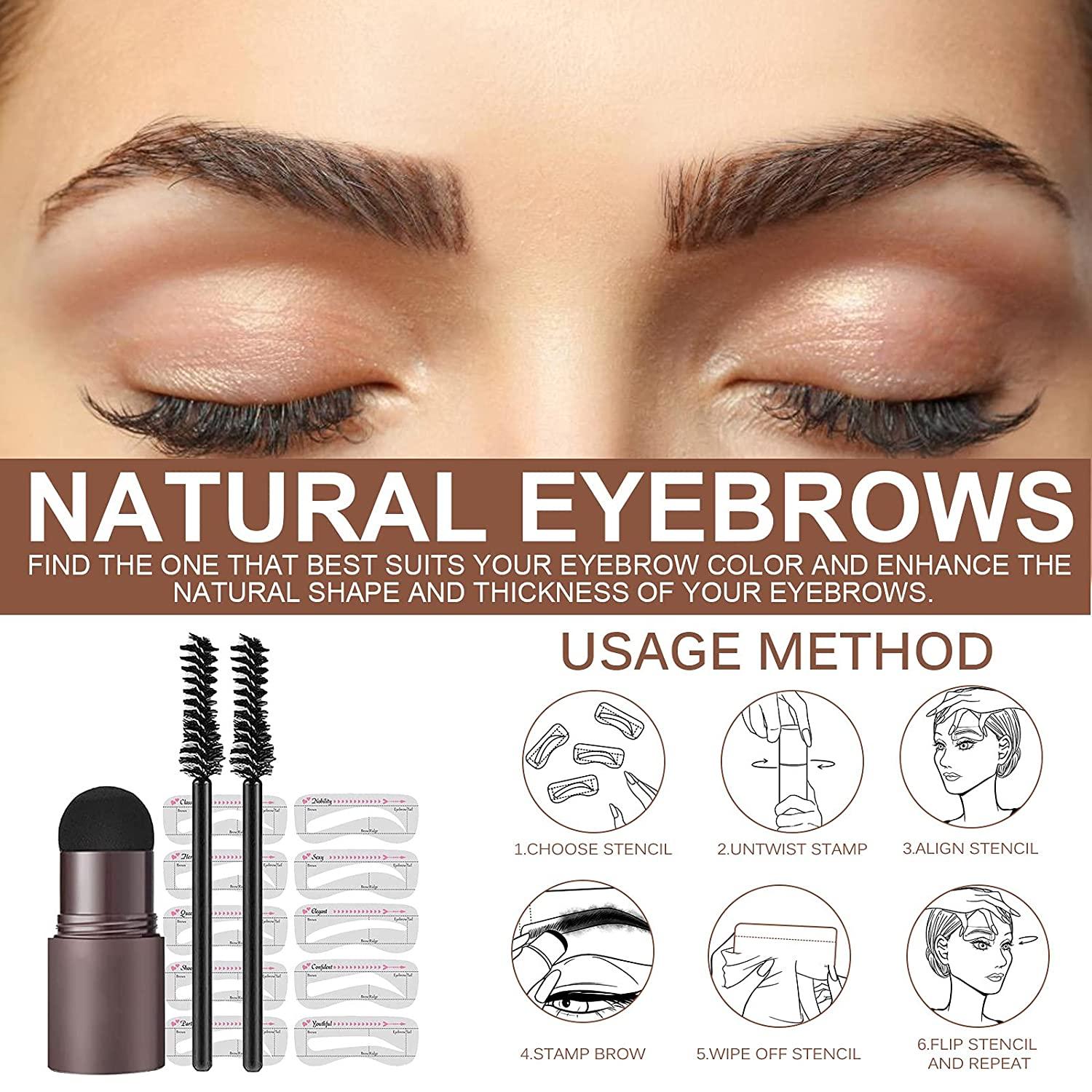 Eyebrow Stamp Stencil Kit One Step Eye Brow Stamp and Shaping Kit