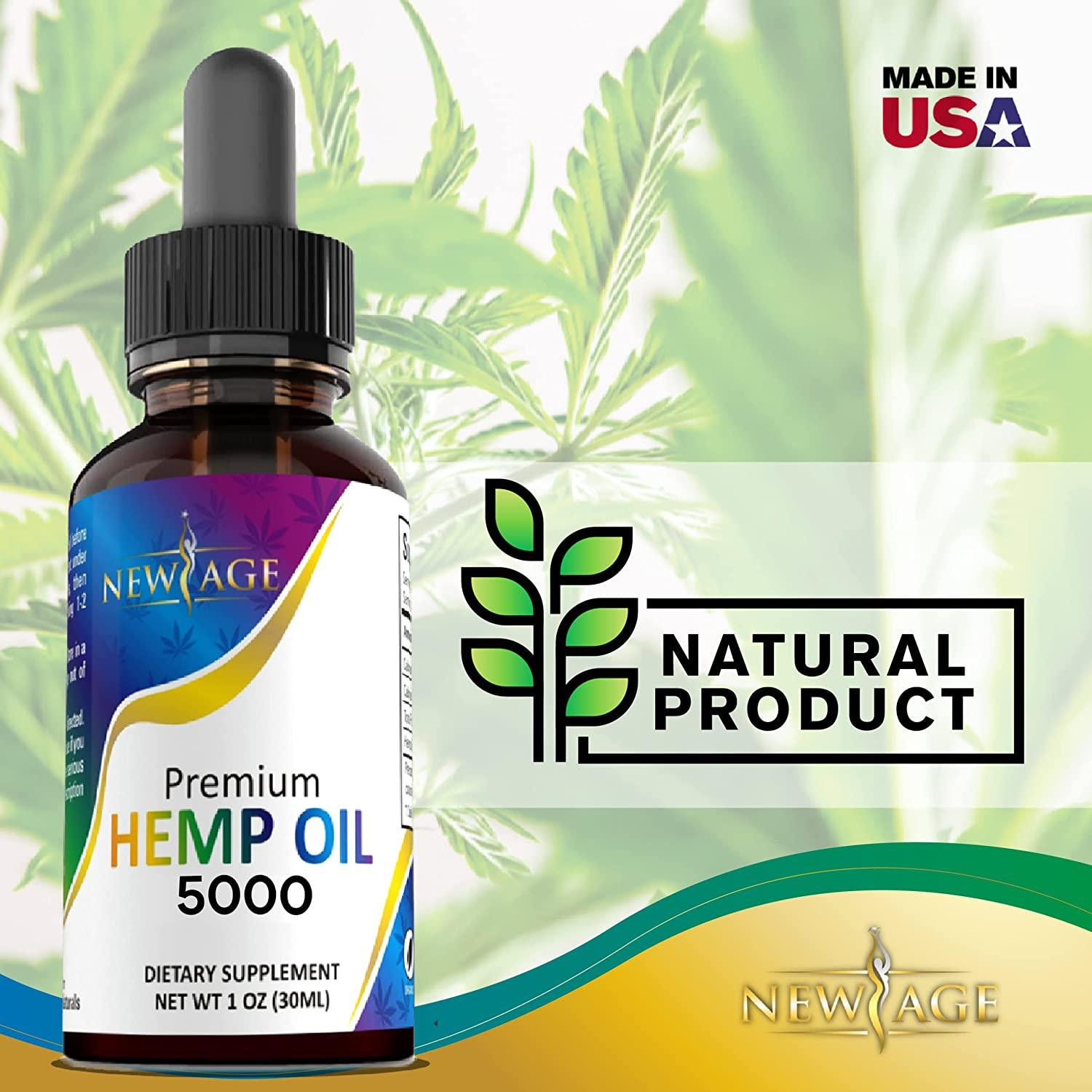 New Age Hemp Oil All Natural USA Grown (5000) Pack of 2