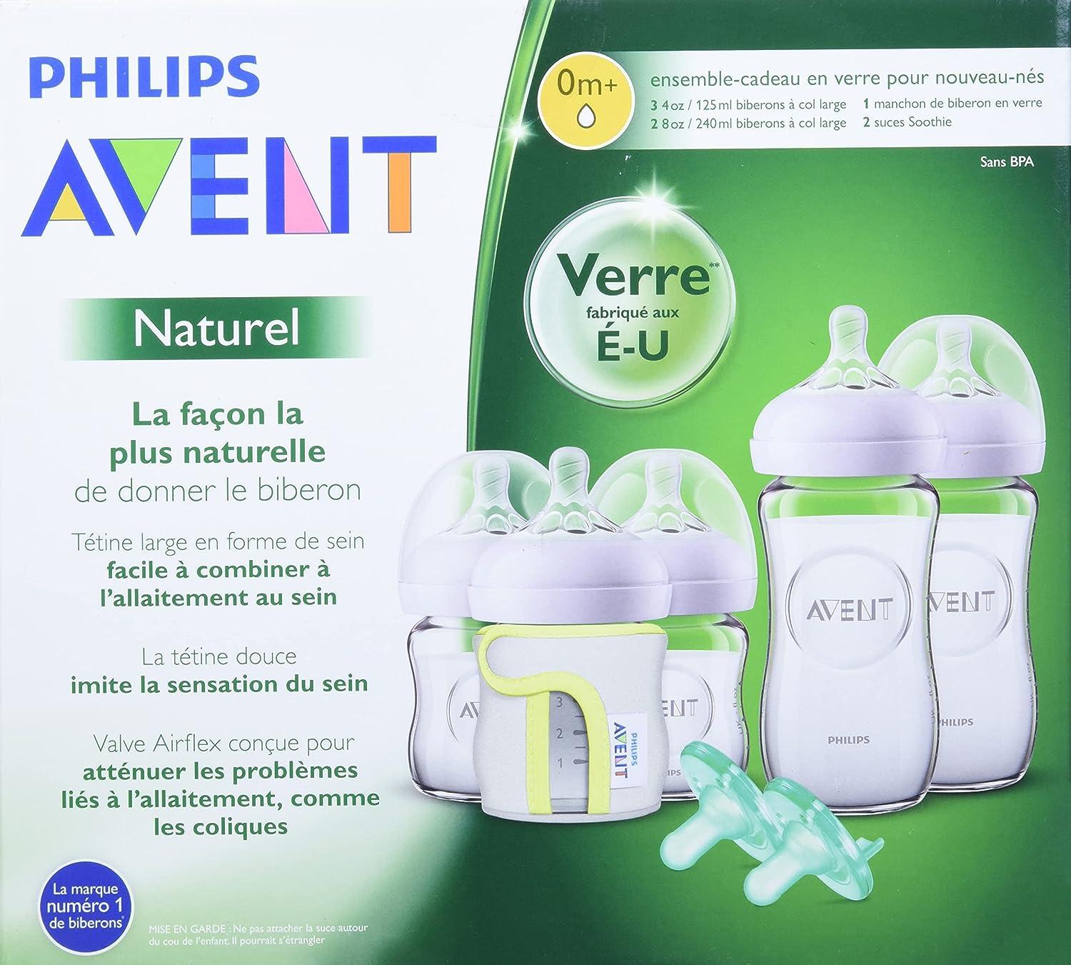 Philips Avent Natural Glass Bottle Baby Gift Set SCD201/01 Old Version