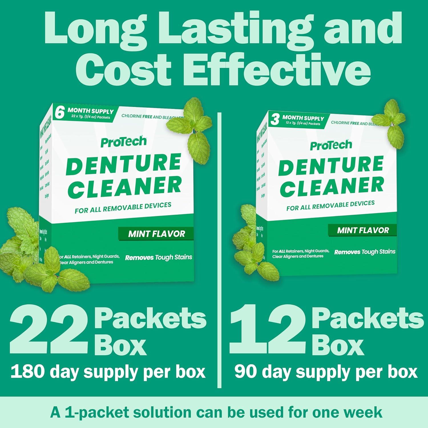 Protech Denture Cleaner (180 Days) Denture Cleanser for Retainers